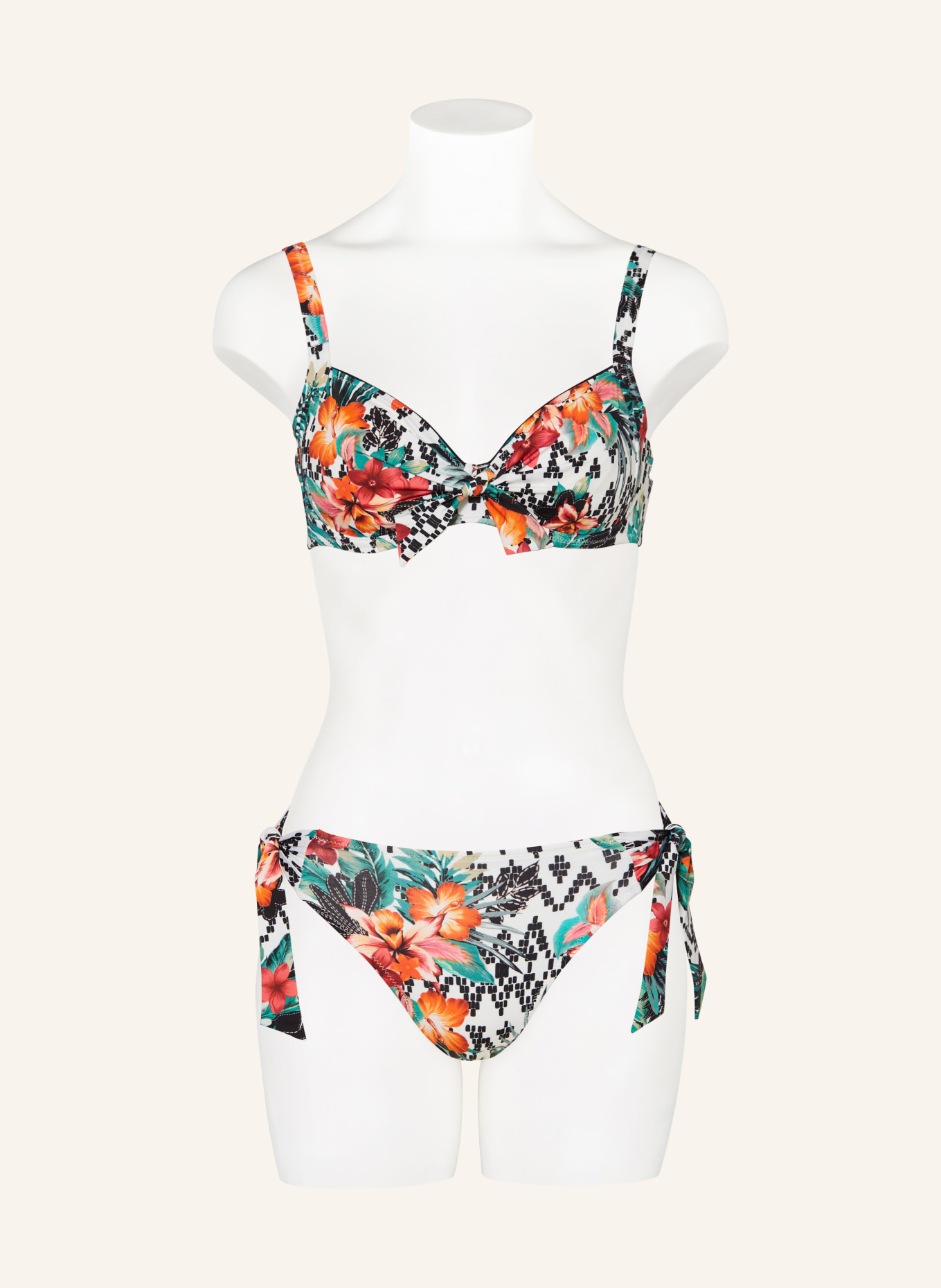 Lidea Underwired bikini top ZIGZAG COMPANIONS, Color: BLACK/ GREEN/ RED (Image 2)