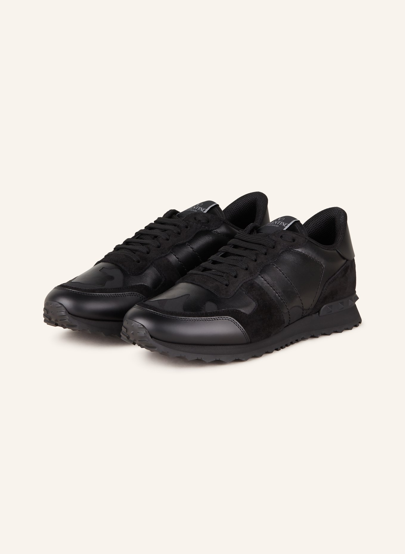 VALENTINO GARAVANI Sneakers ROCKRUNNER with rivets, Color: BLACK (Image 1)