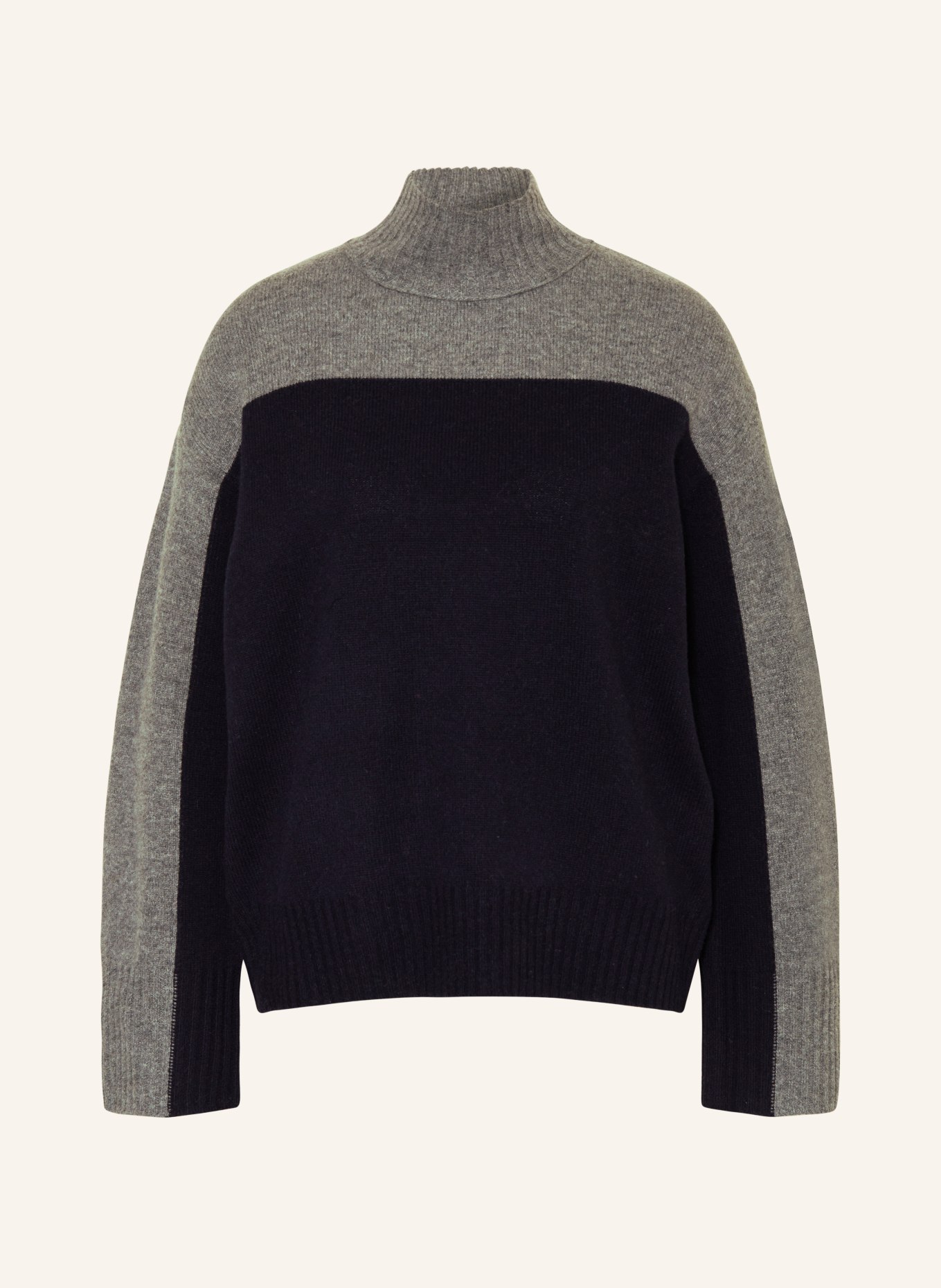 WHISTLES Sweater, Color: GRAY/ DARK BLUE (Image 1)