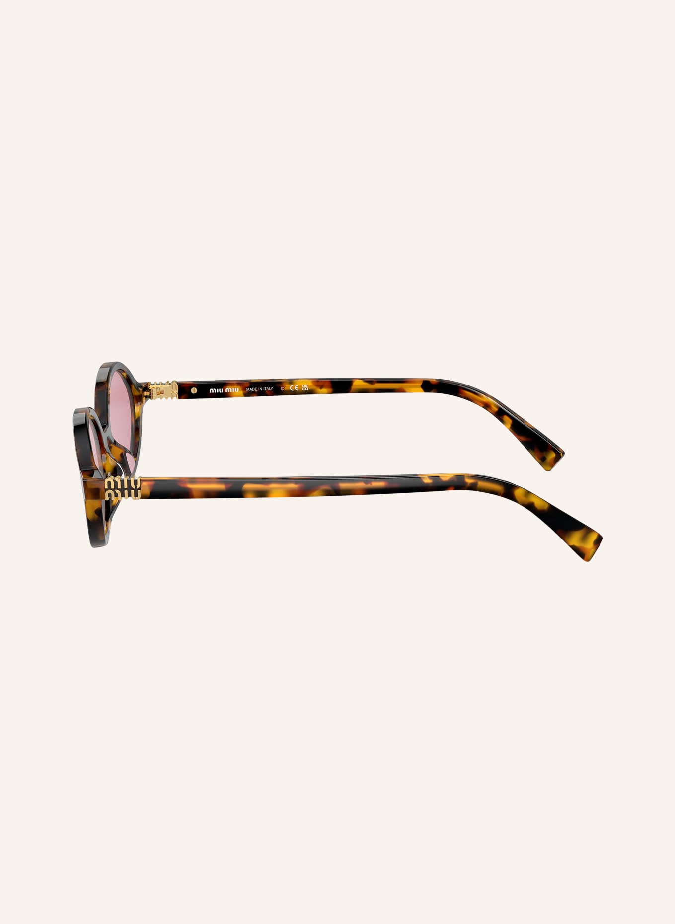 MIU MIU Sunglasses MU 04ZS, Color: VAU50D - HAVANA/ PINK (Image 4)