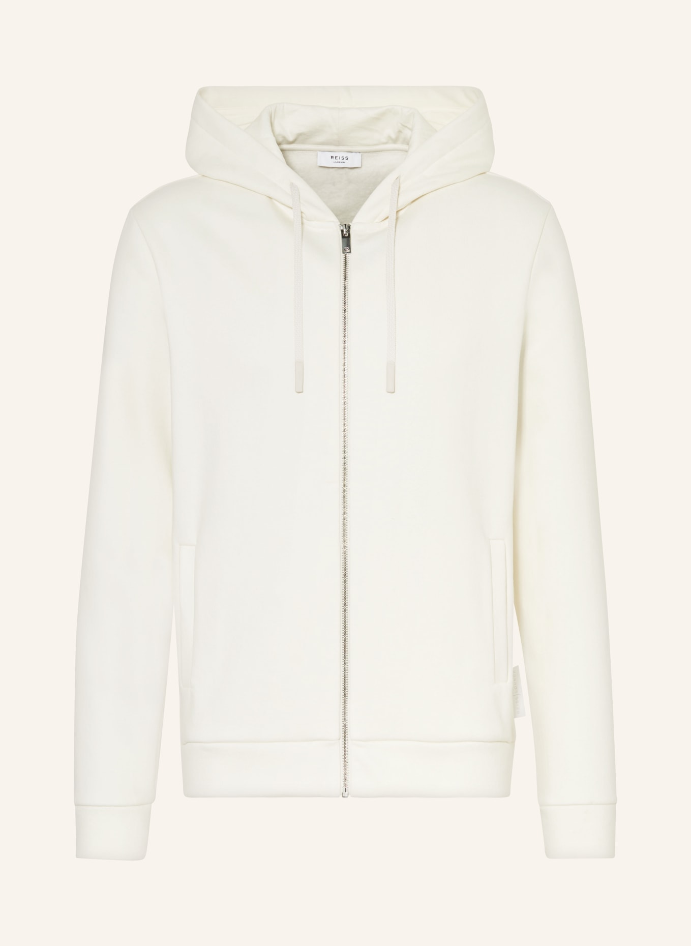 REISS Sweat jacket SUTTON in ecru