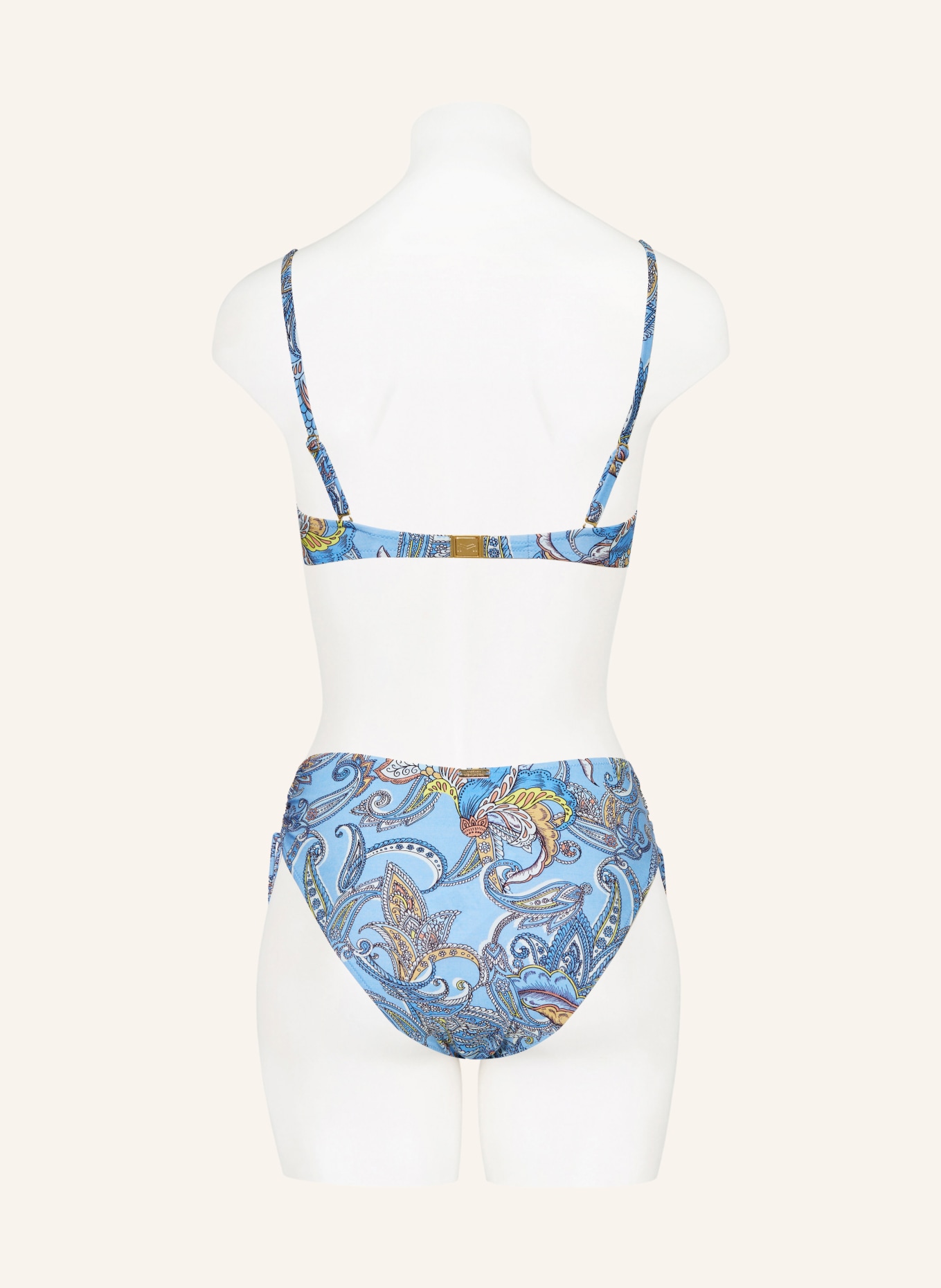 MARYAN MEHLHORN Bügel-Bikini-Top MAJORELLE, Farbe: HELLBLAU/ BRAUN/ GELB (Bild 3)