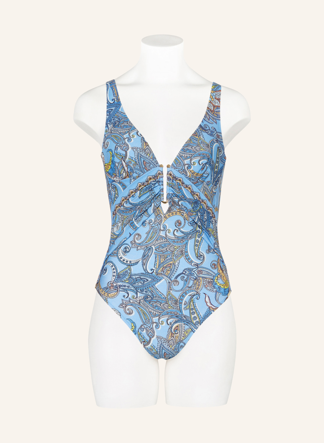 MARYAN MEHLHORN Underwire swimsuit MAJORELLE, Color: LIGHT BLUE/ YELLOW/ LIGHT BROWN (Image 2)