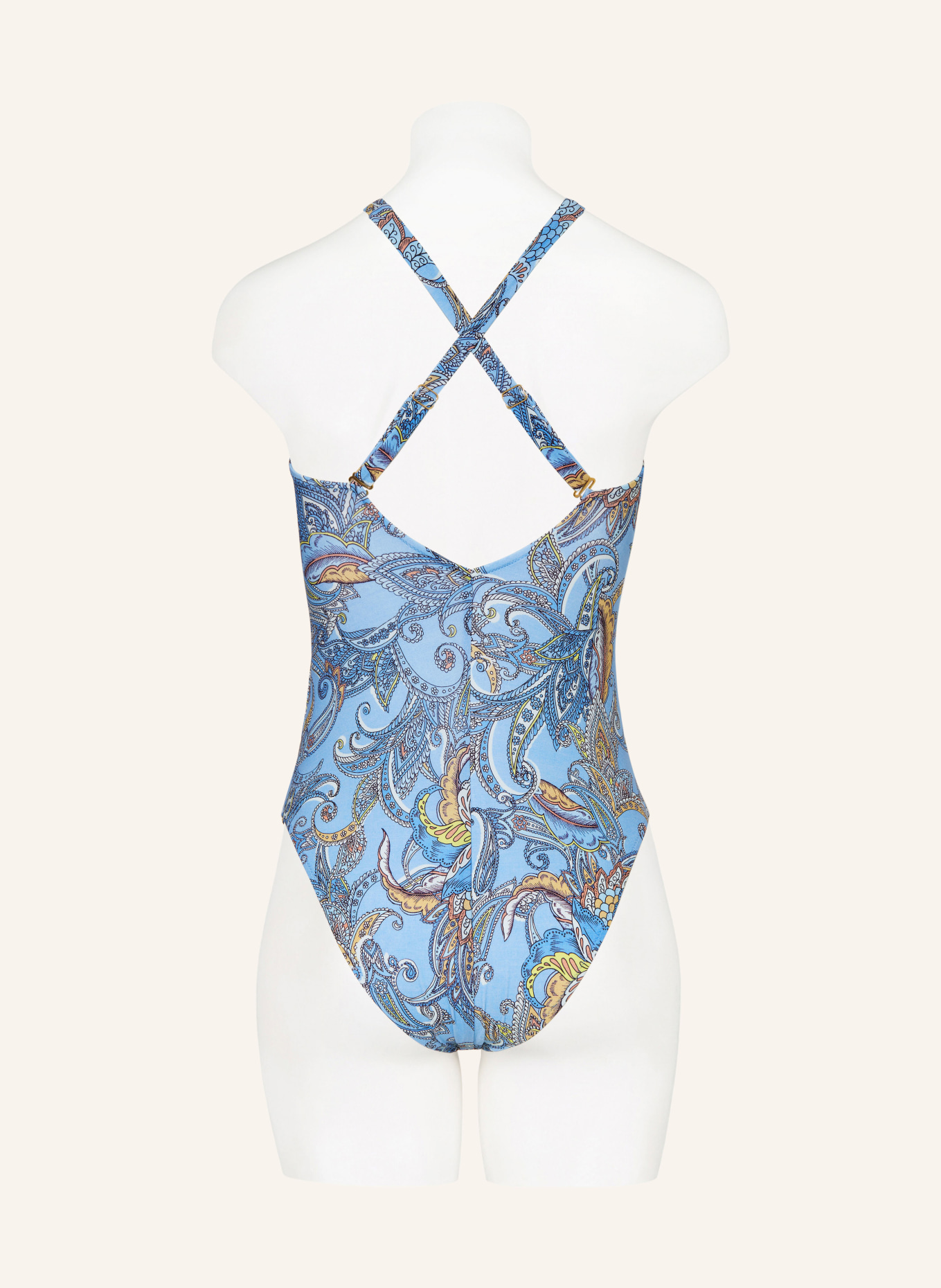 MARYAN MEHLHORN Underwire swimsuit MAJORELLE, Color: LIGHT BLUE/ YELLOW/ LIGHT BROWN (Image 4)