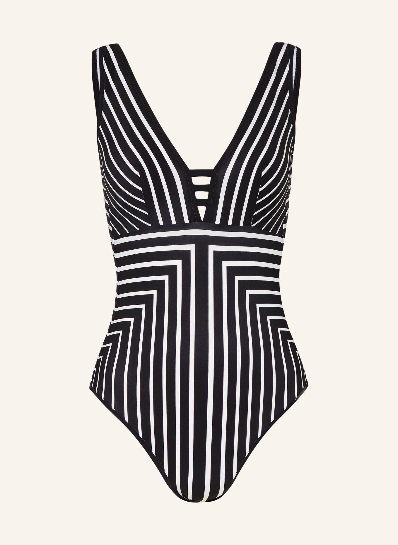 MARYAN MEHLHORN Swimsuit ALLUSIONS, Color: BLACK/ WHITE (Image 1)