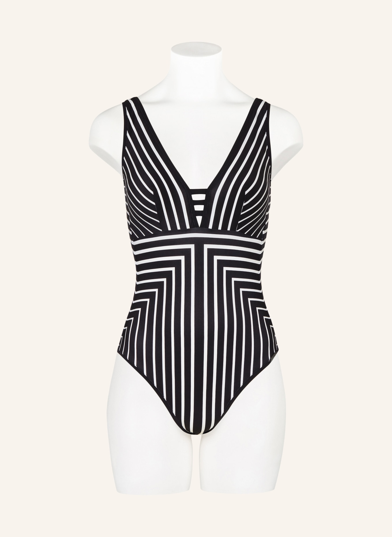MARYAN MEHLHORN Swimsuit ALLUSIONS, Color: BLACK/ WHITE (Image 2)
