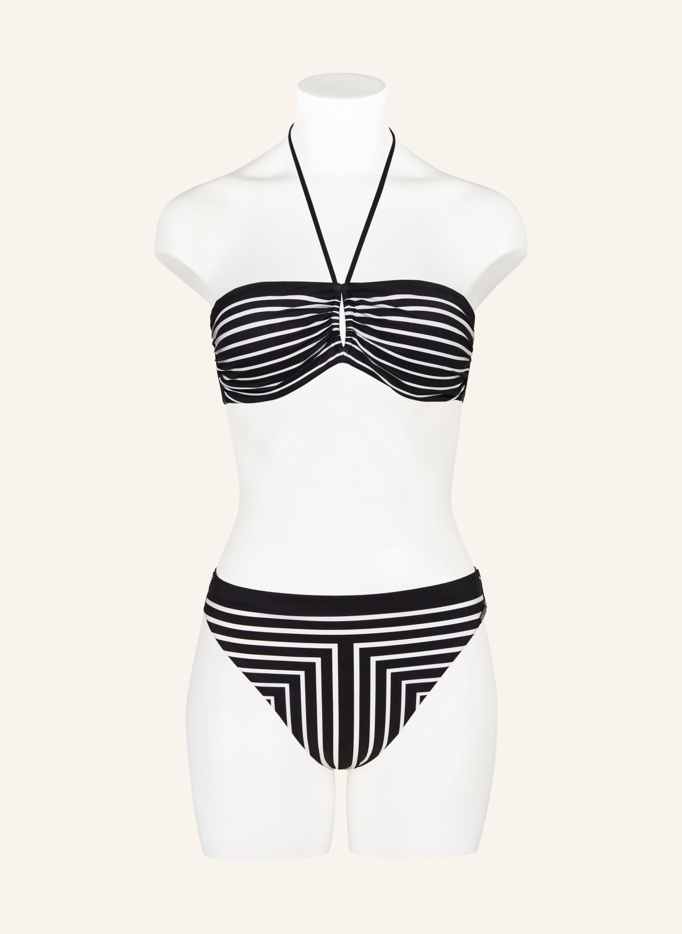 MARYAN MEHLHORN Brazilian bikini bottoms ALLUSIONS, Color: BLACK/ WHITE (Image 2)