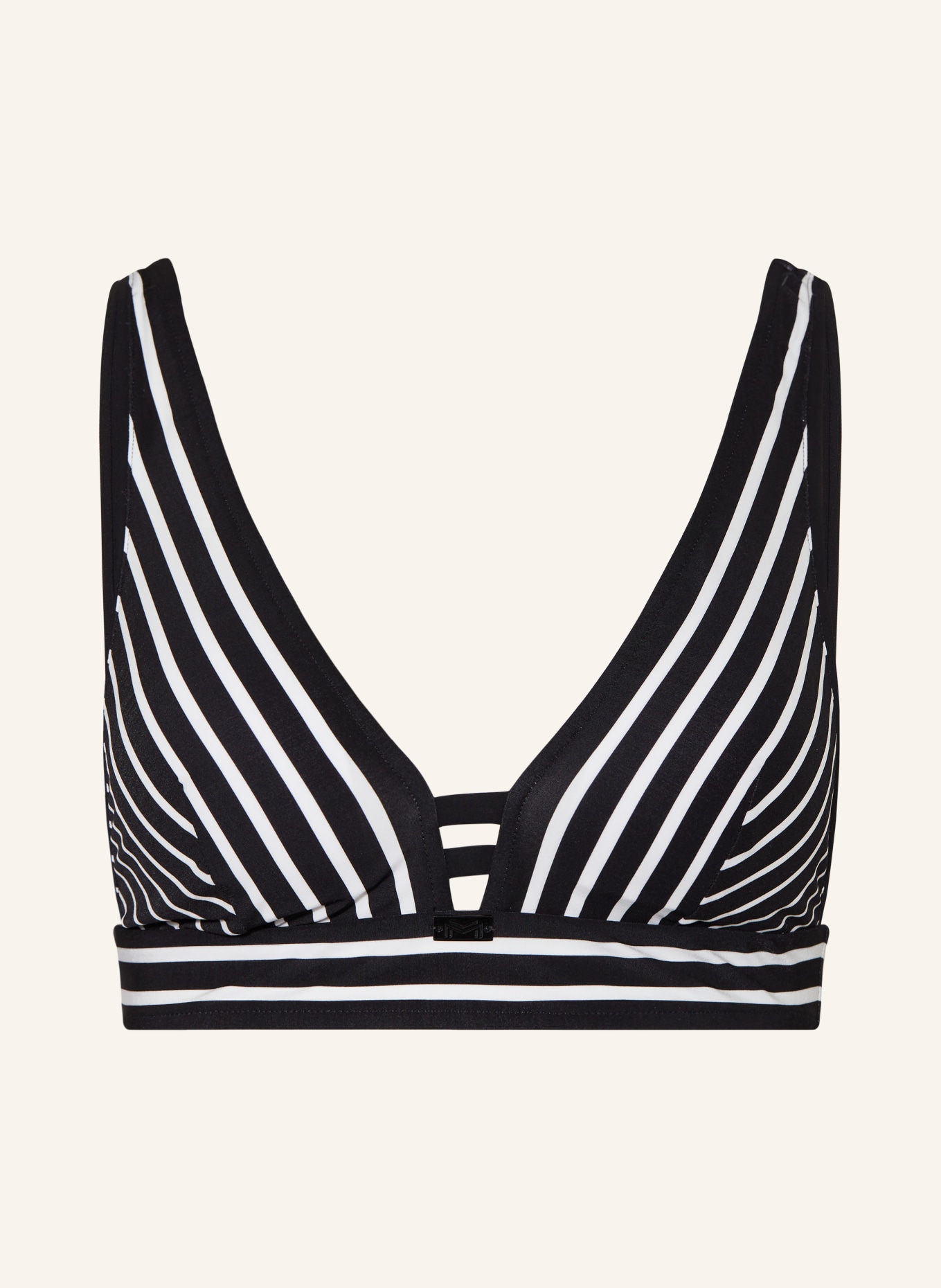 MARYAN MEHLHORN Bralette bikini top ALLUSIONS, Color: BLACK/ WHITE (Image 1)
