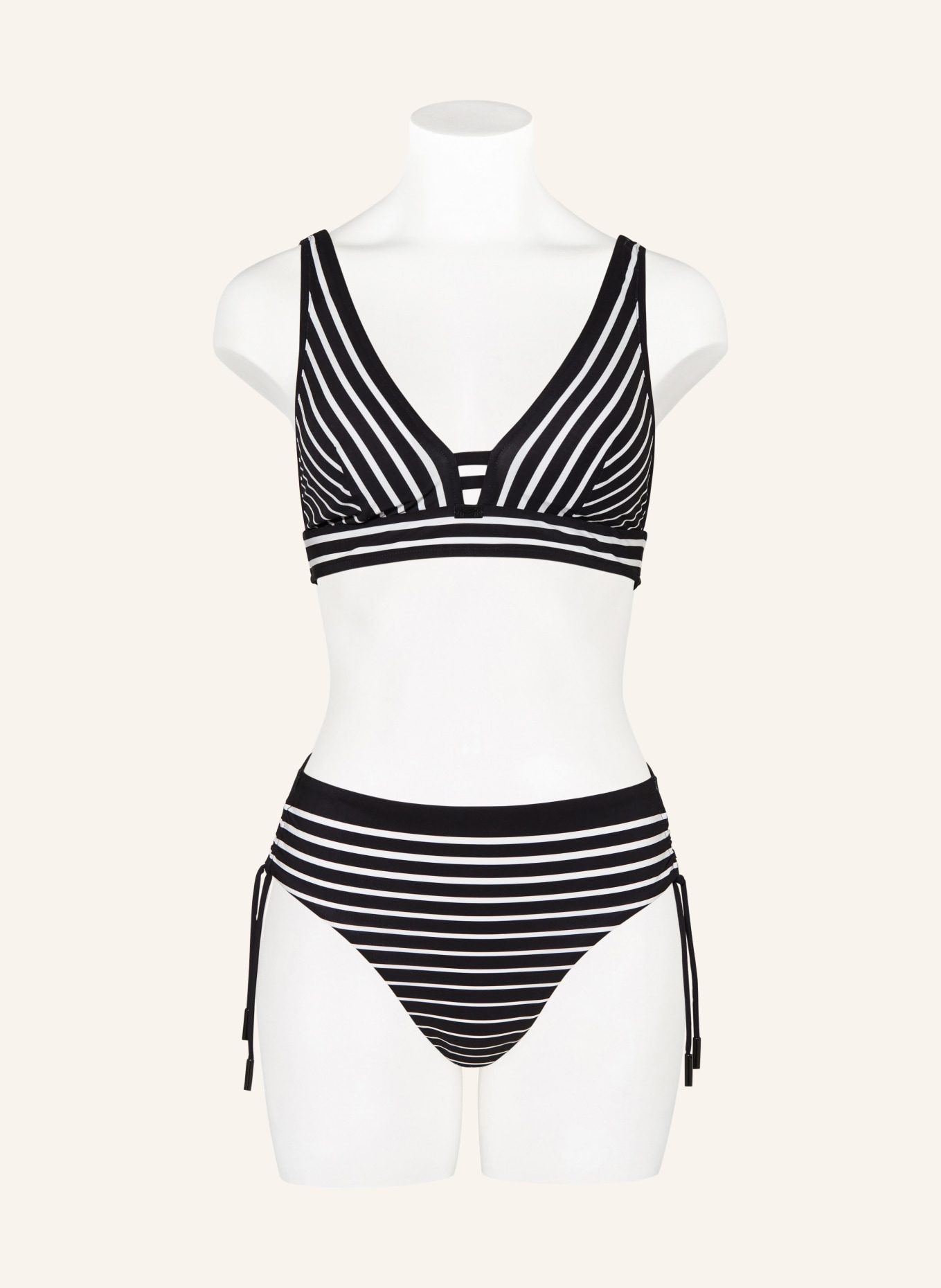 MARYAN MEHLHORN Bralette bikini top ALLUSIONS, Color: BLACK/ WHITE (Image 2)