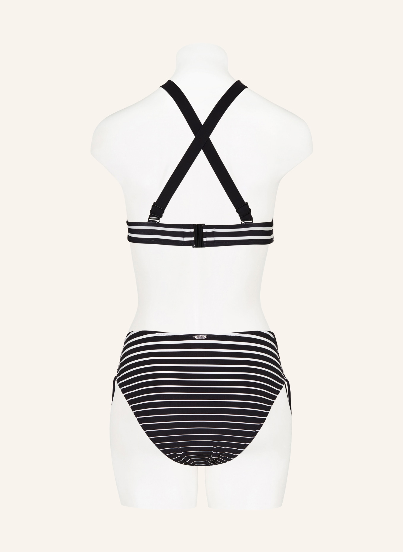MARYAN MEHLHORN Bralette bikini top ALLUSIONS, Color: BLACK/ WHITE (Image 4)