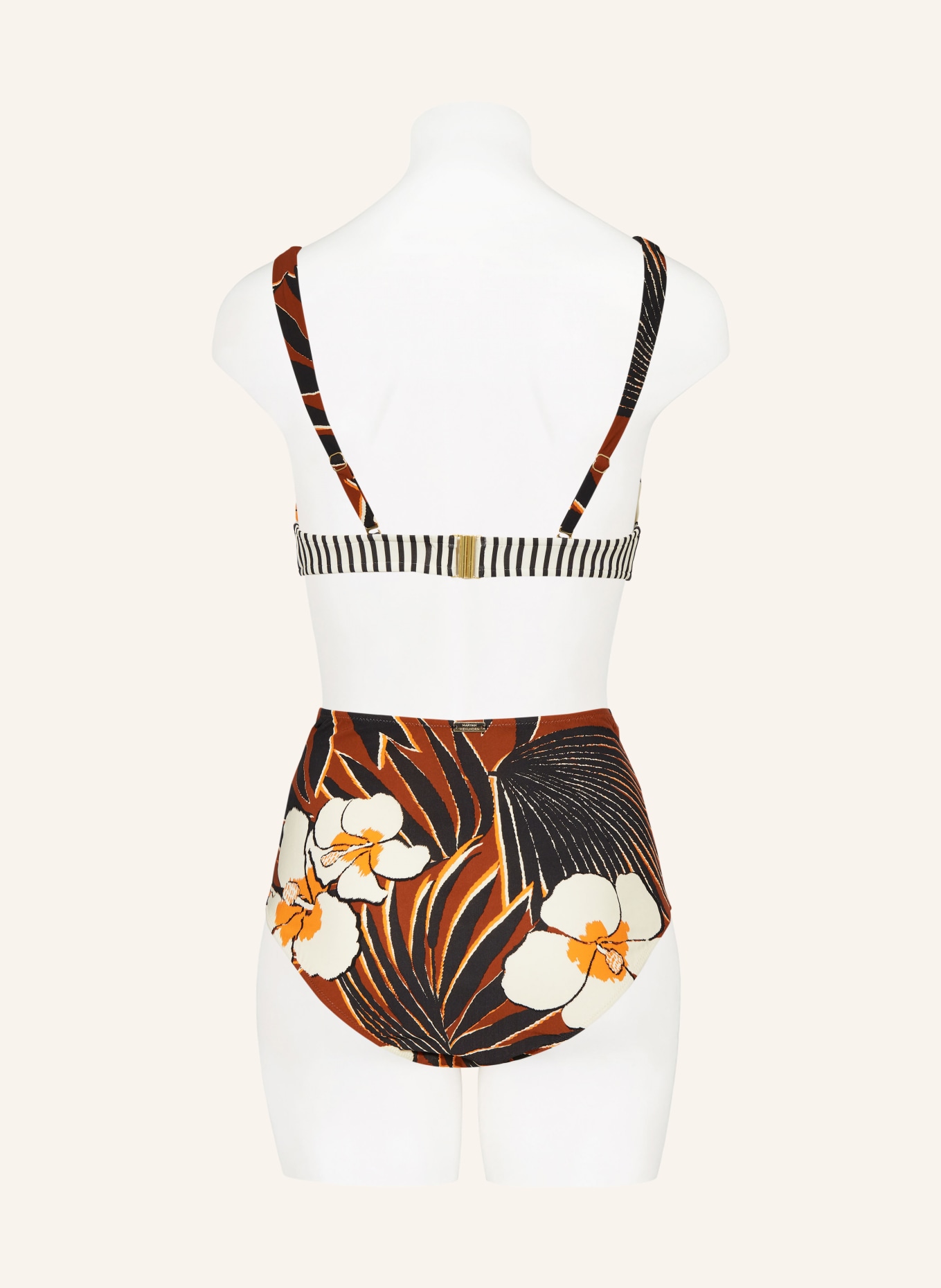MARYAN MEHLHORN Bralette-Bikini-Top ART NAUTIC, Farbe: BRAUN/ SCHWARZ/ CREME (Bild 3)