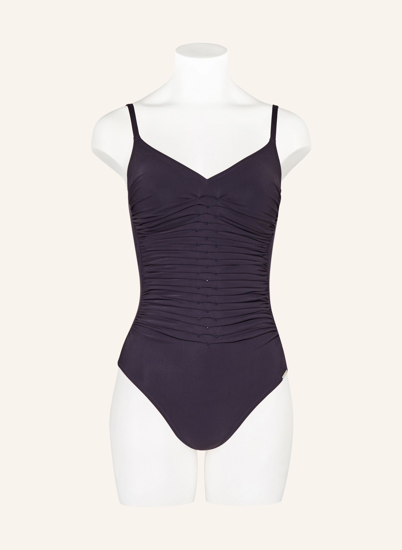 MARYAN MEHLHORN Swimsuit BALLET with decorative beads, Color: DARK BLUE (Image 2)
