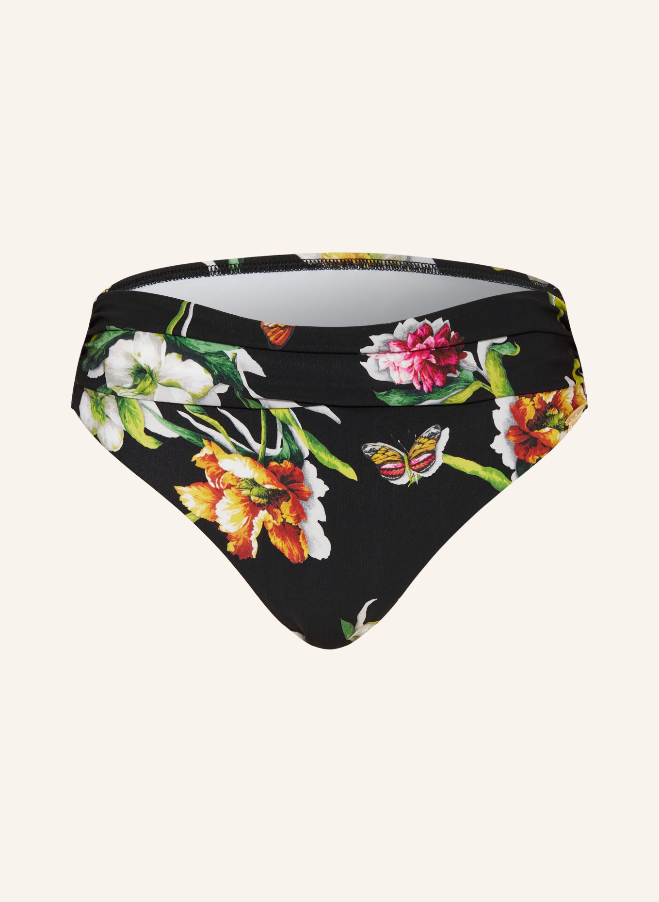 MARYAN MEHLHORN Basic bikini bottoms SICILIANA, Color: BLACK/ GREEN/ PINK (Image 1)