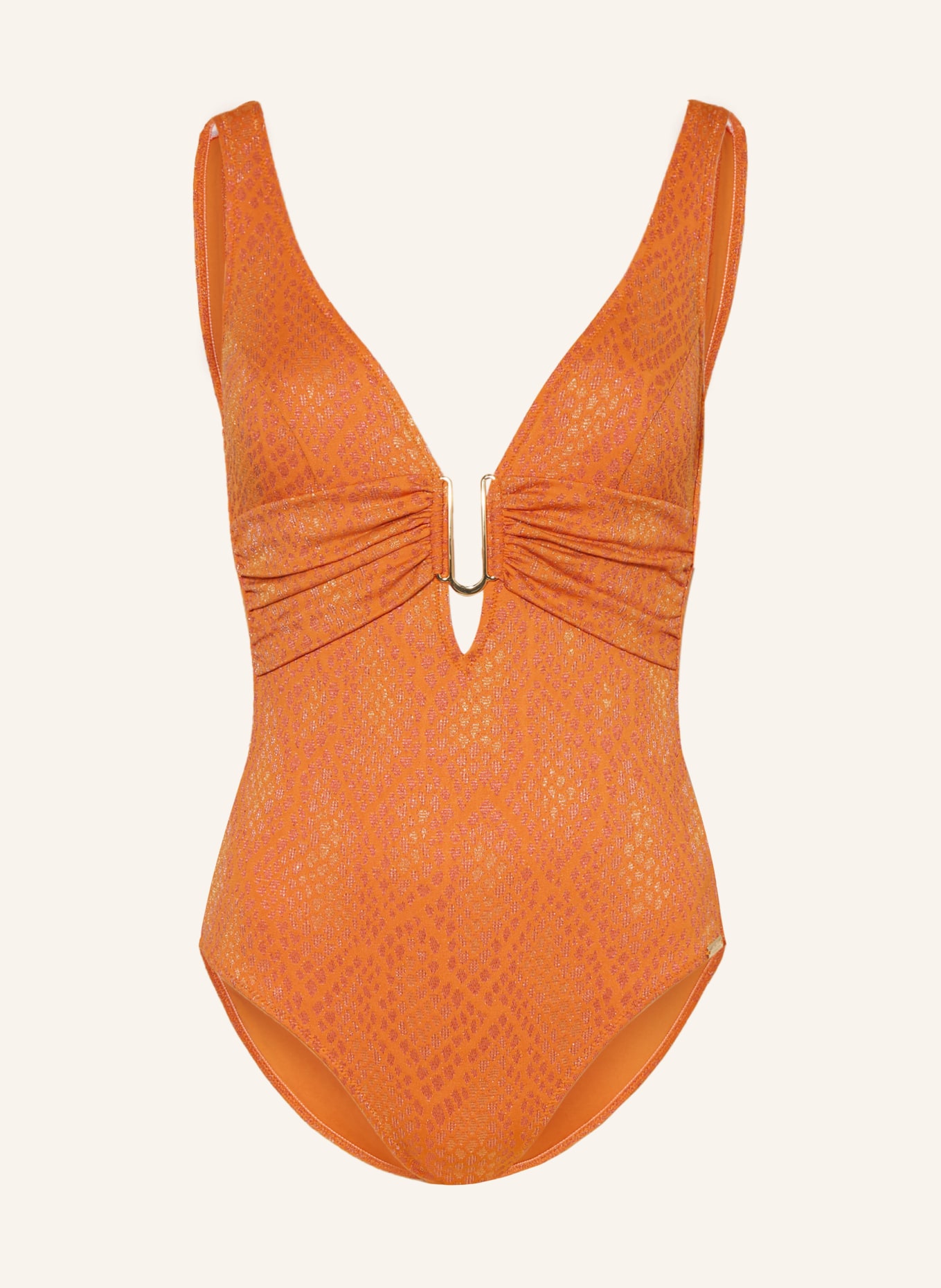 MARYAN MEHLHORN Swimsuit GLANCE with glitter thread, Color: ORANGE (Image 1)