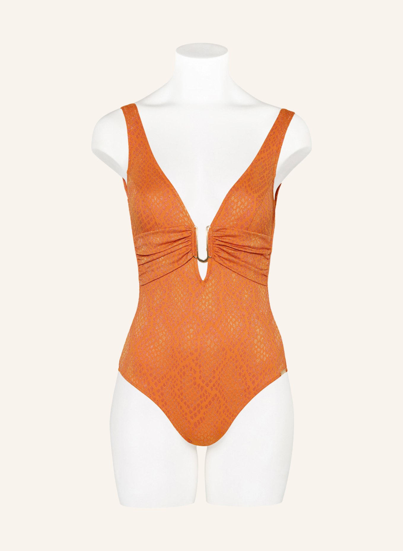 MARYAN MEHLHORN Swimsuit GLANCE with glitter thread, Color: ORANGE (Image 2)