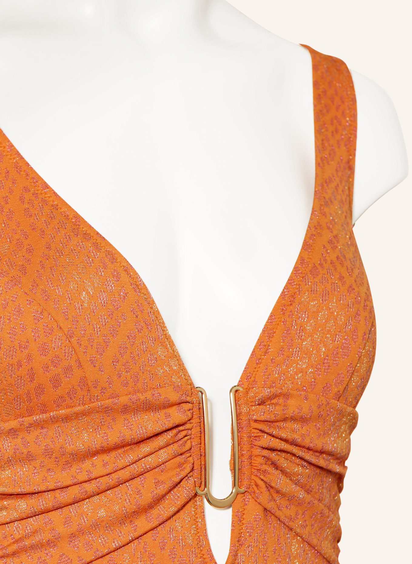 MARYAN MEHLHORN Swimsuit GLANCE with glitter thread, Color: ORANGE (Image 4)