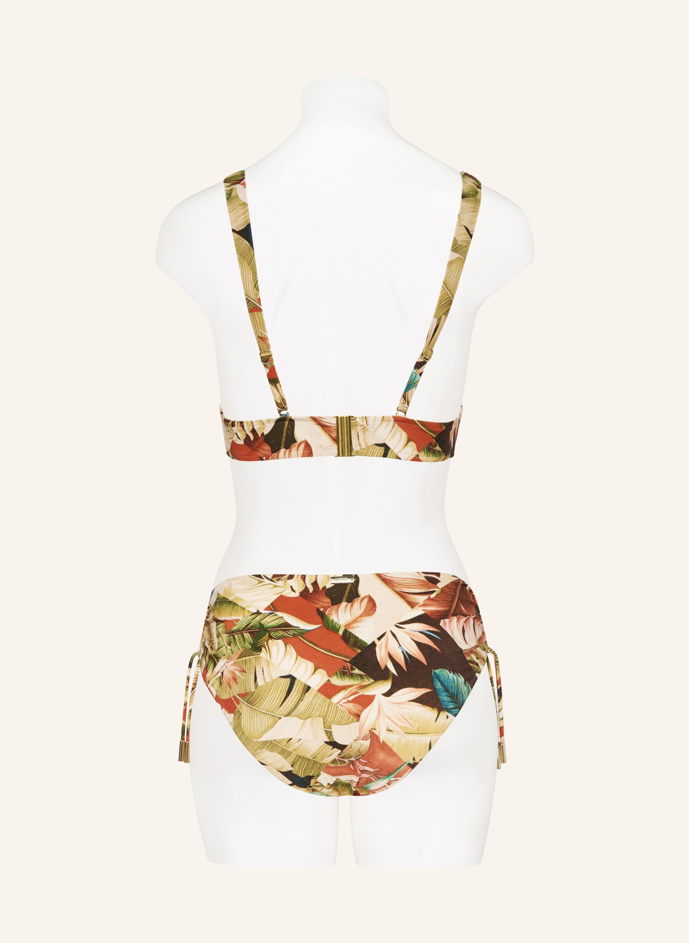 MARYAN MEHLHORN Bralette bikini top HYPNOTIC, Color: DARK ORANGE/ LIGHT BROWN (Image 3)