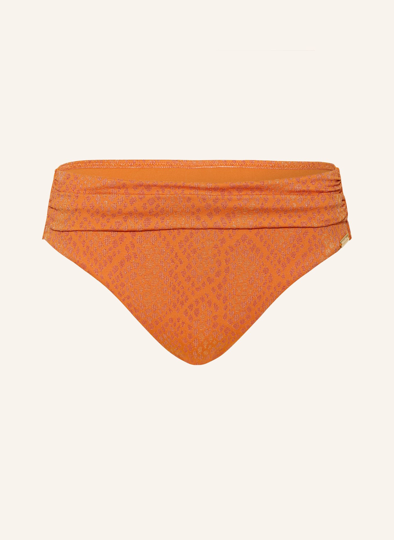 MARYAN MEHLHORN Basic bikini bottoms GLANCE with glitter thread, Color: ORANGE (Image 1)