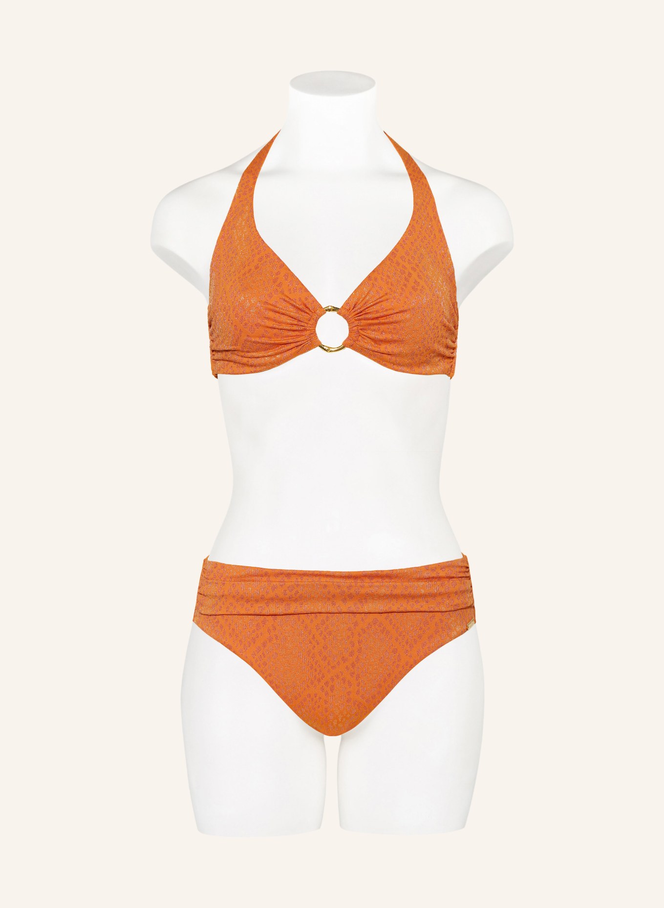 MARYAN MEHLHORN Basic-Bikini-Hose GLANCE mit Glitzergarn, Farbe: ORANGE (Bild 2)