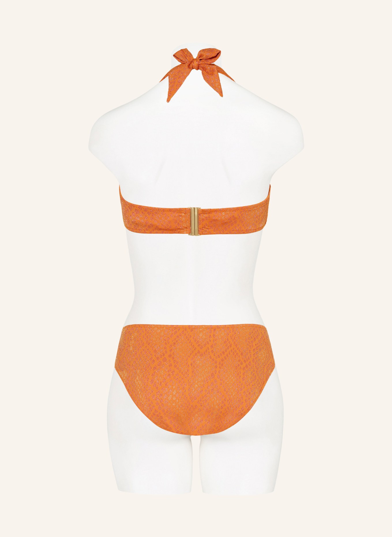 MARYAN MEHLHORN Basic bikini bottoms GLANCE with glitter thread, Color: ORANGE (Image 3)
