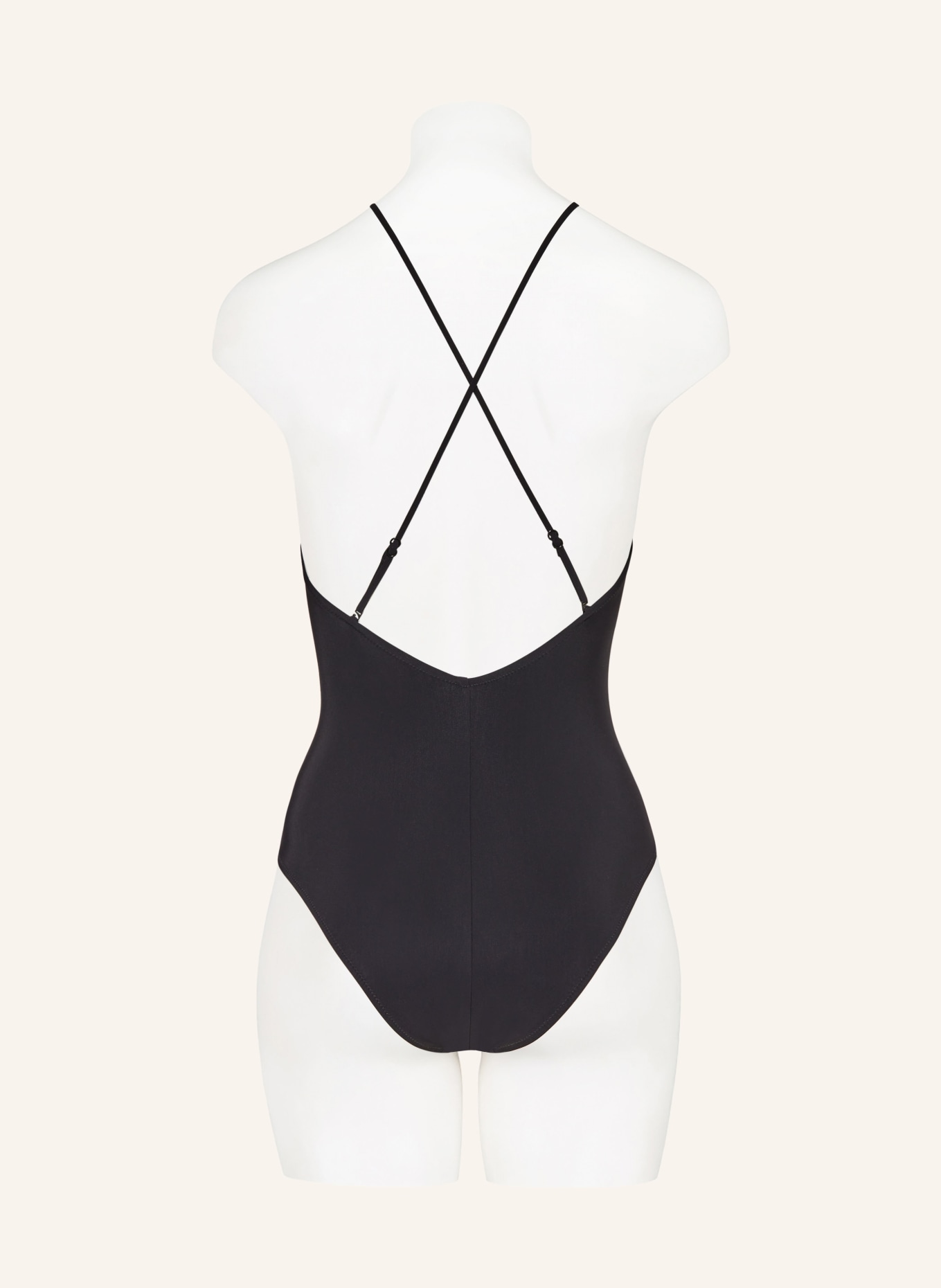 MARYAN MEHLHORN Halter neck swimsuit CODE, Color: BLACK (Image 4)