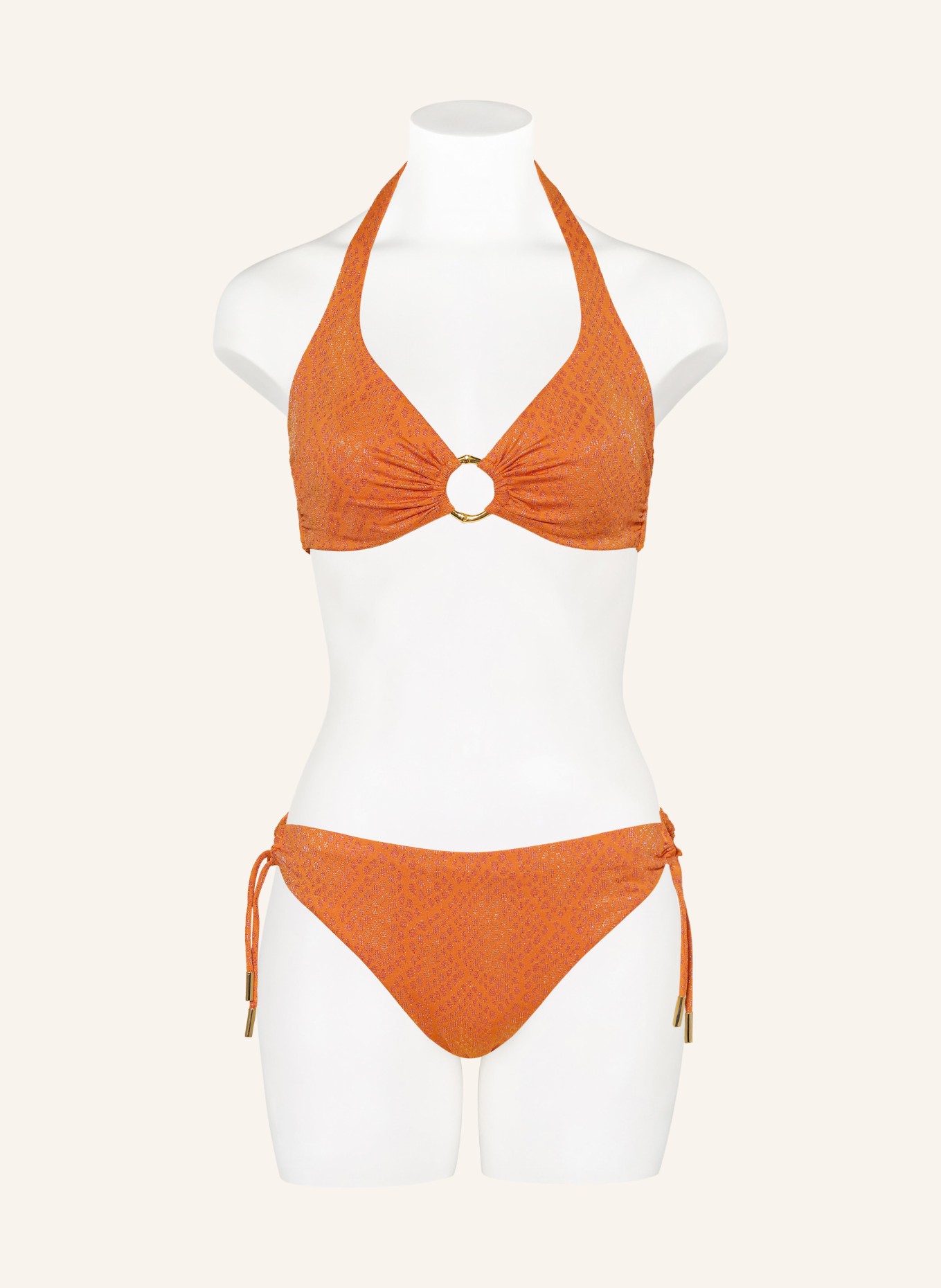 MARYAN MEHLHORN Basic-Bikini-Hose GLANCE mit Glitzergarn, Farbe: ORANGE (Bild 2)