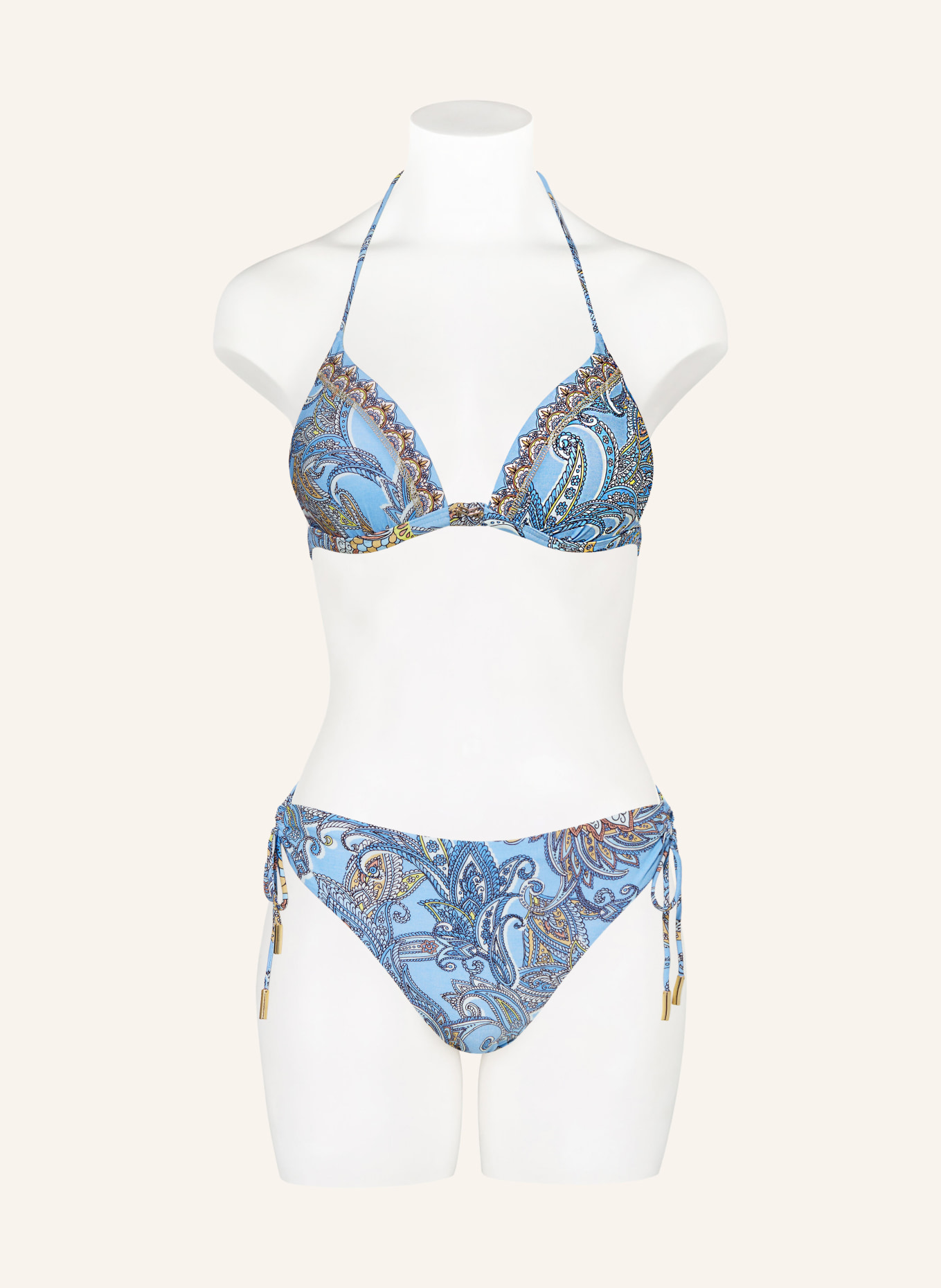 MARYAN MEHLHORN Basic bikini bottoms MAJORELLE, Color: LIGHT BLUE/ LIGHT BROWN/ YELLOW (Image 2)