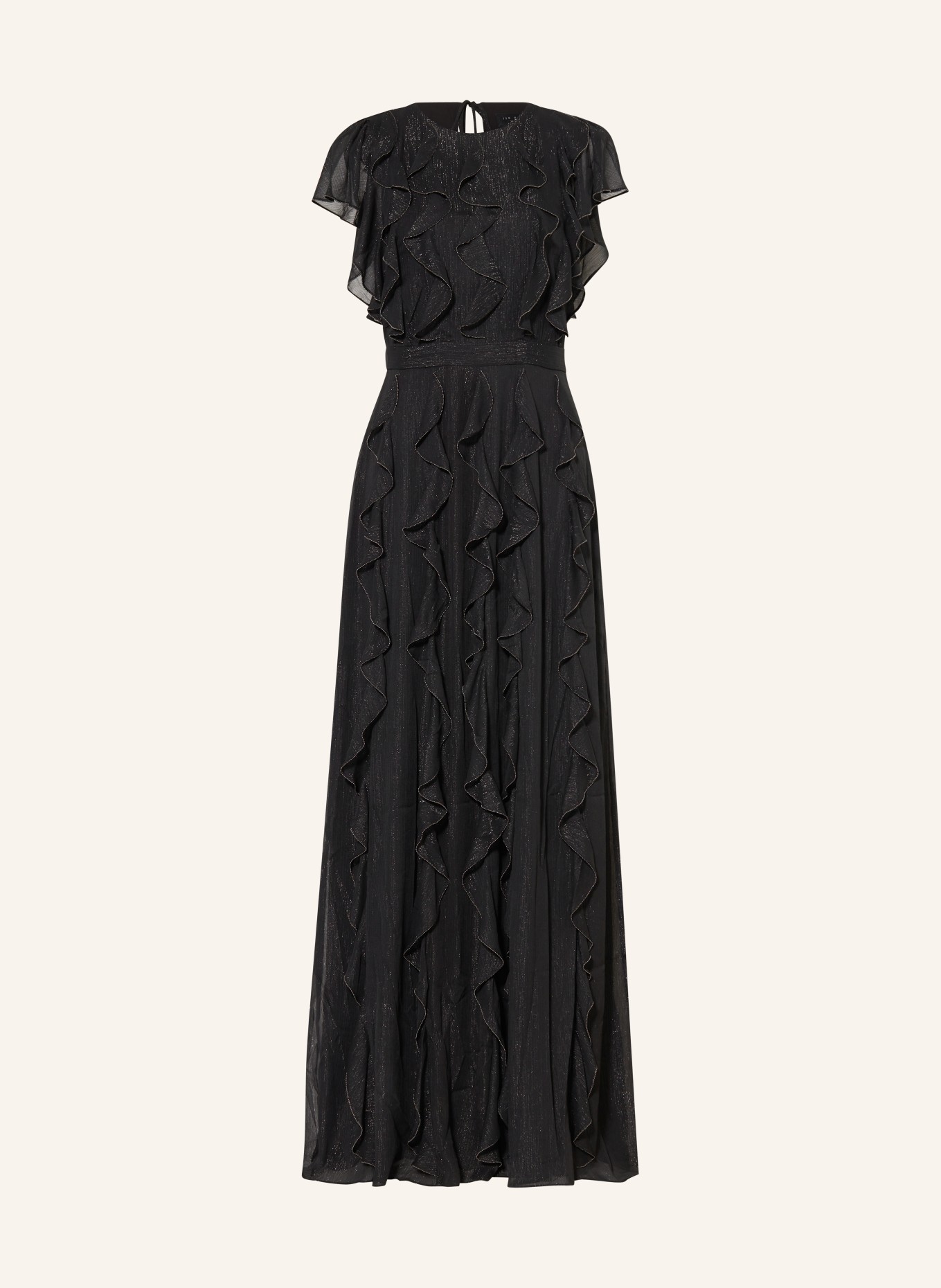 TED BAKER Dress HAZZIE with glitter thread and frills, Color: BLACK (Image 1)