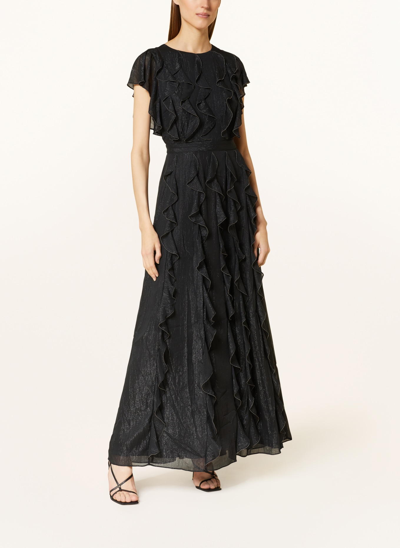 TED BAKER Dress HAZZIE with glitter thread and frills, Color: BLACK (Image 2)