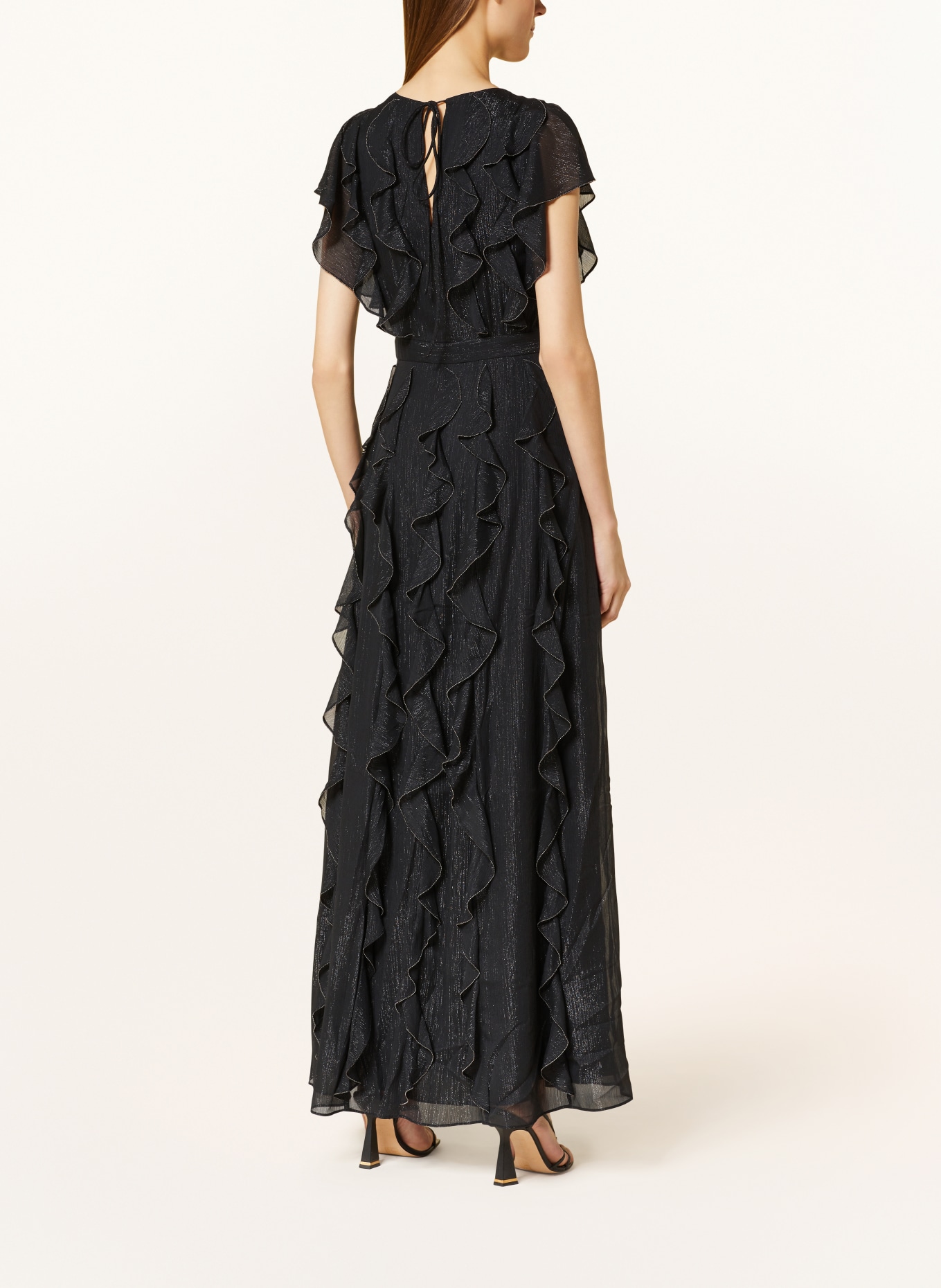 TED BAKER Dress HAZZIE with glitter thread and frills, Color: BLACK (Image 3)