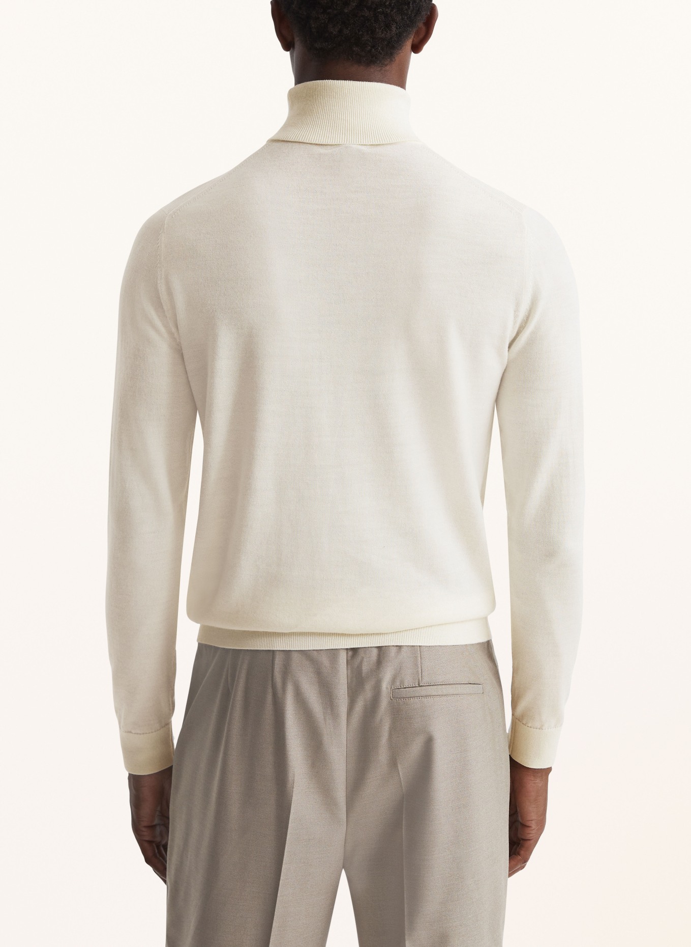 REISS Turtleneck sweater CAINE made of merino wool, Color: CREAM (Image 3)
