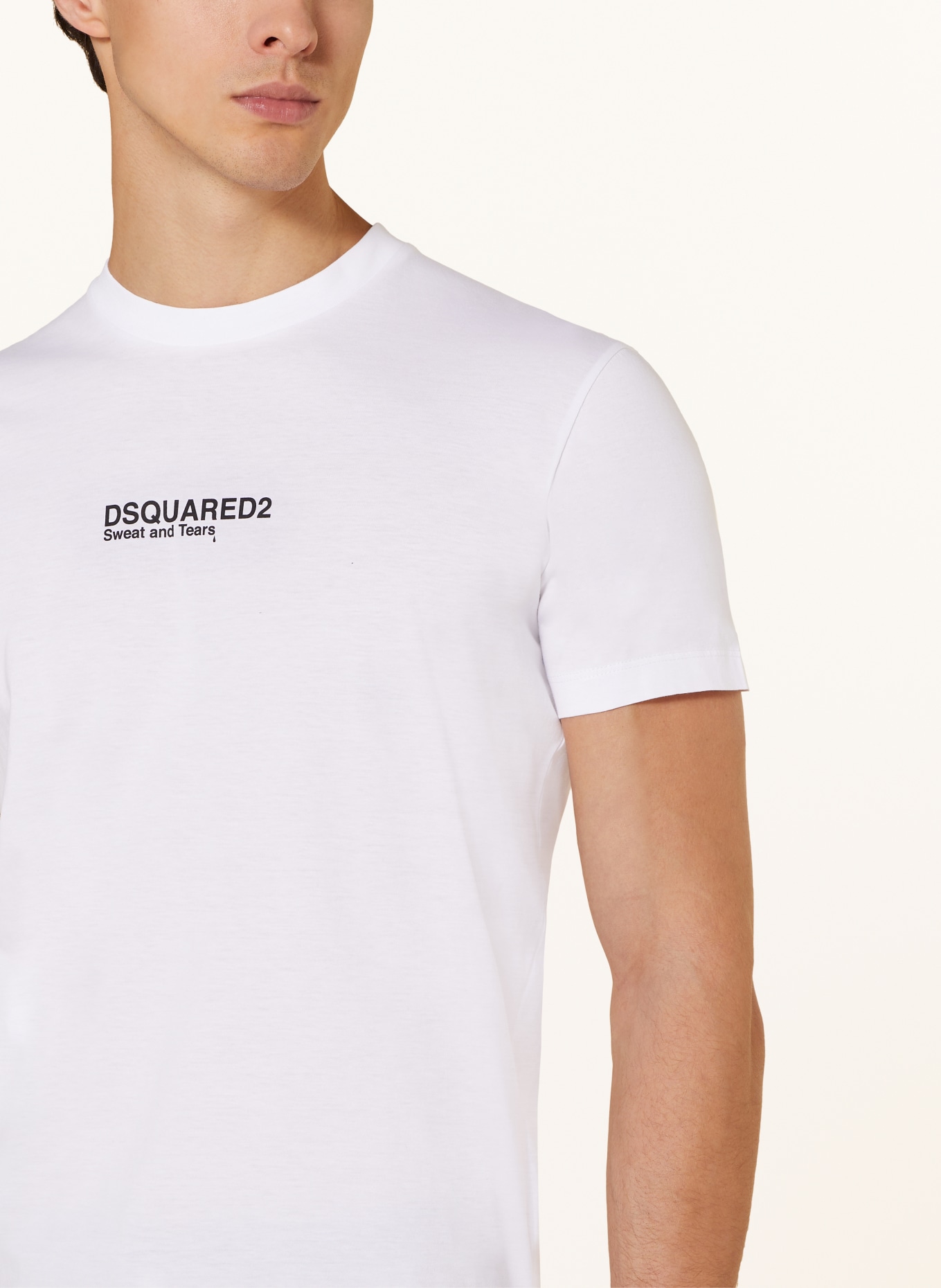 DSQUARED2 T-shirt SWEAT AND TEARS, Color: WHITE (Image 4)