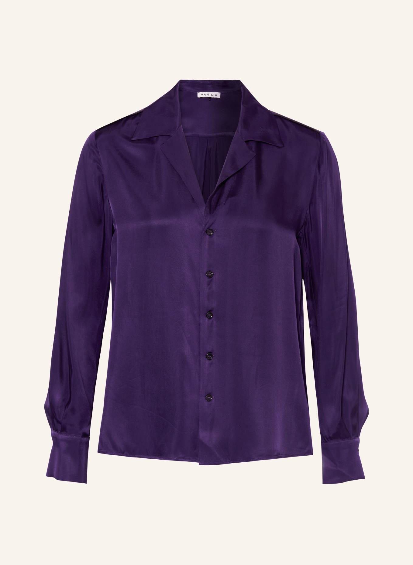 VANILIA Satin blouse, Color: DARK PURPLE (Image 1)
