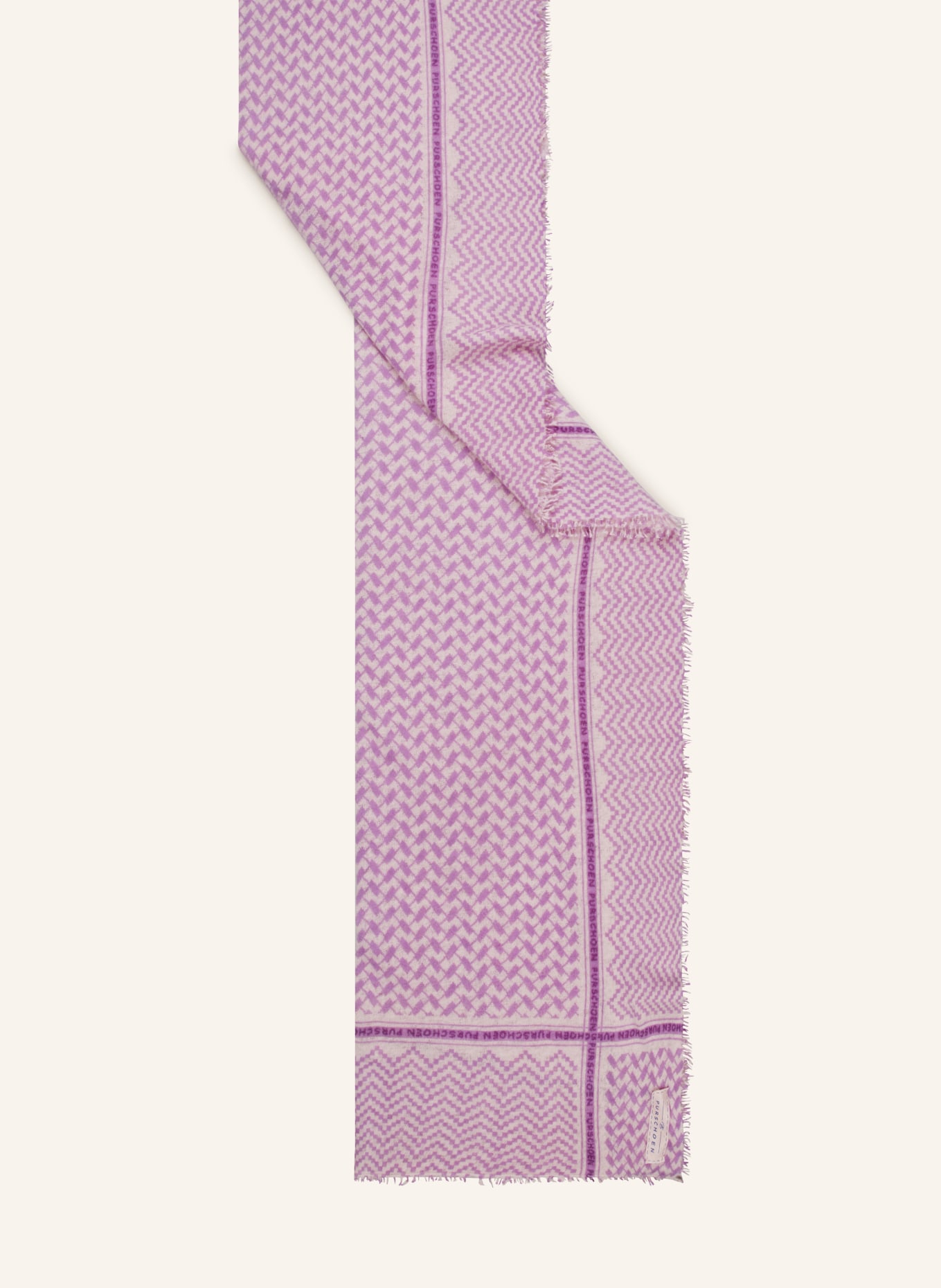 PURSCHOEN Cashmere scarf PALI, Color: PURPLE/ LIGHT PURPLE (Image 2)