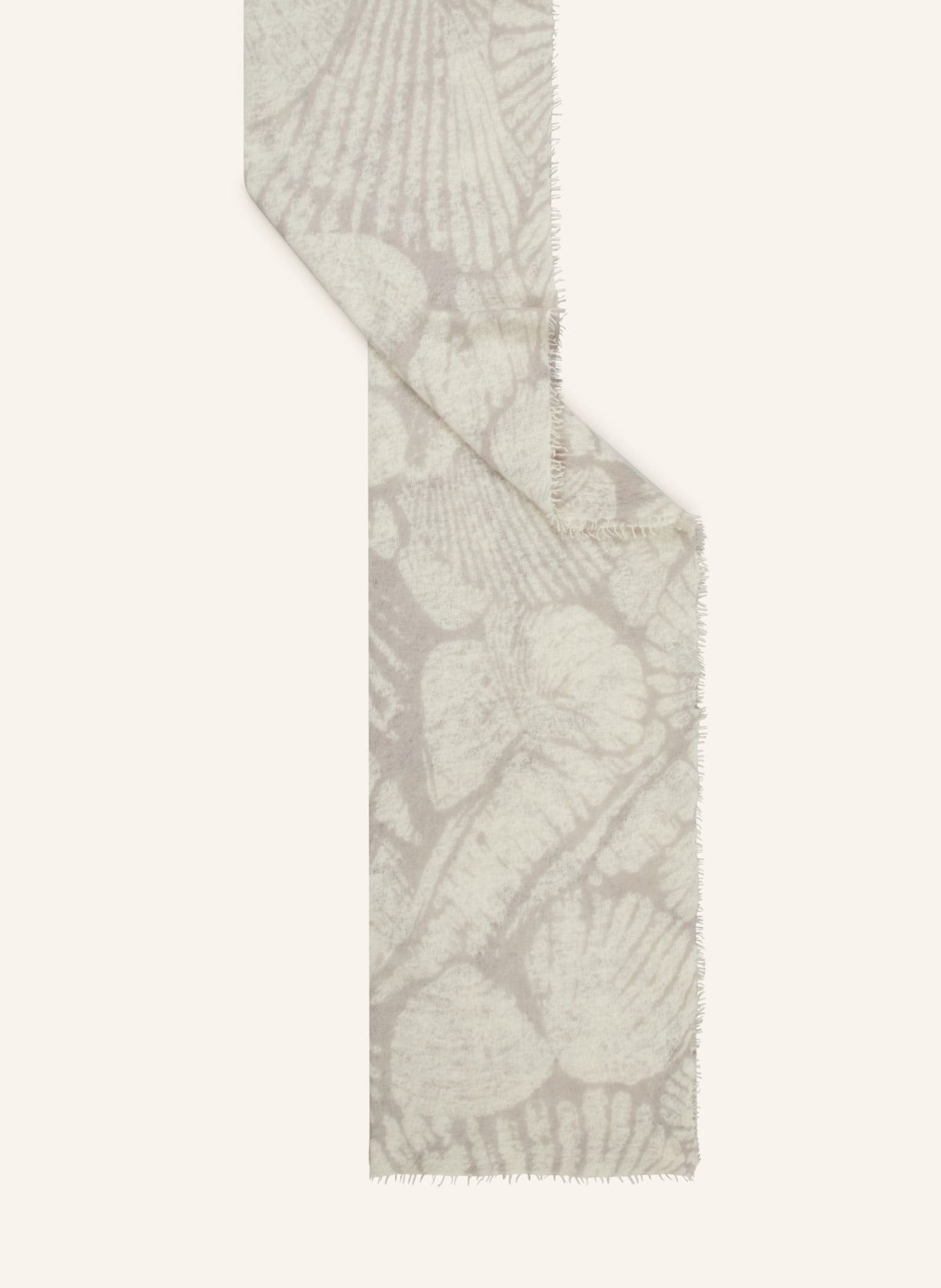 PURSCHOEN Cashmere-Schal SEASIDE, Farbe: CREME/ GRAU (Bild 2)