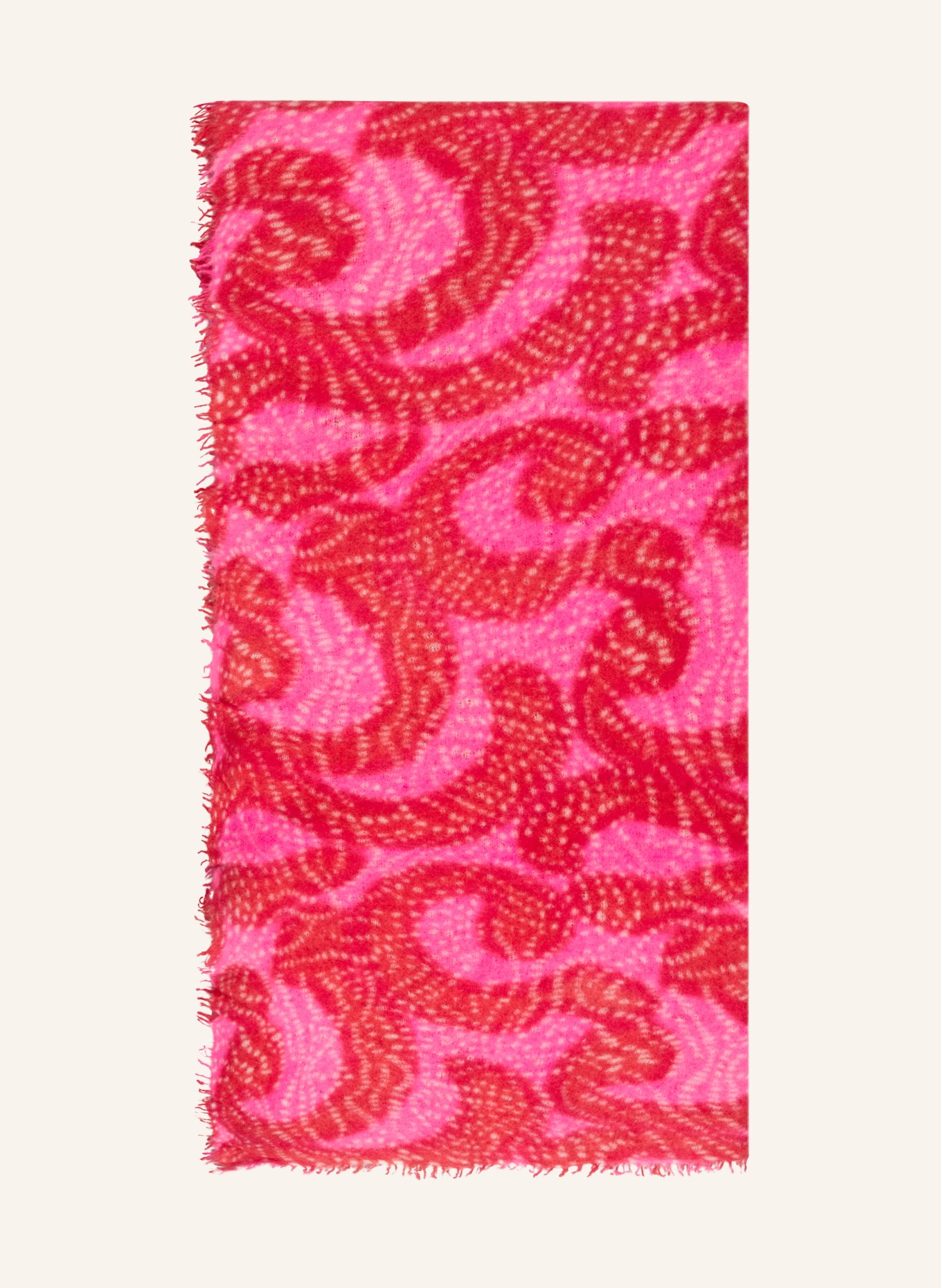 PURSCHOEN Cashmere scarf, Color: NEON PINK/ RED (Image 1)