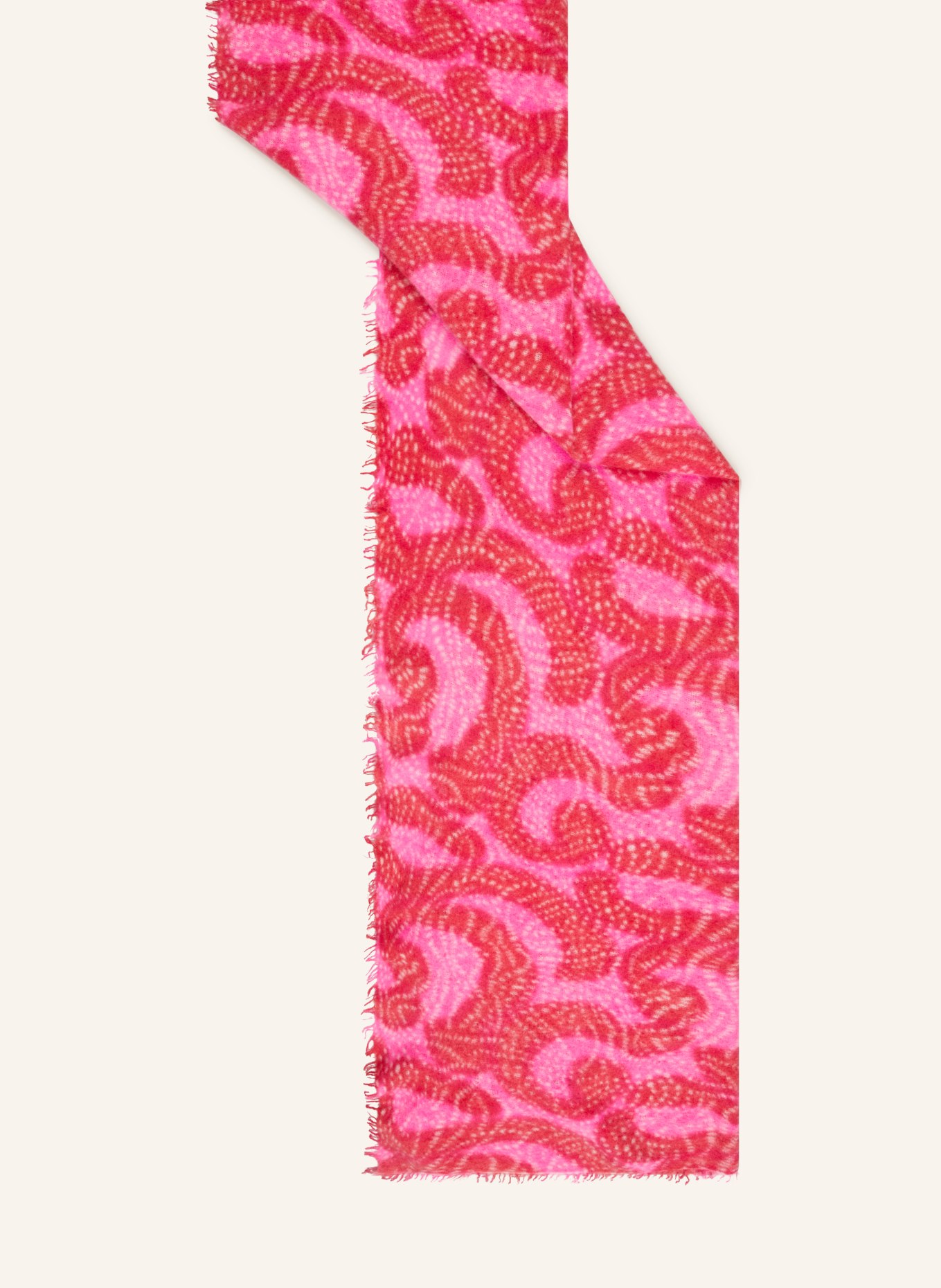 PURSCHOEN Cashmere scarf, Color: NEON PINK/ RED (Image 2)
