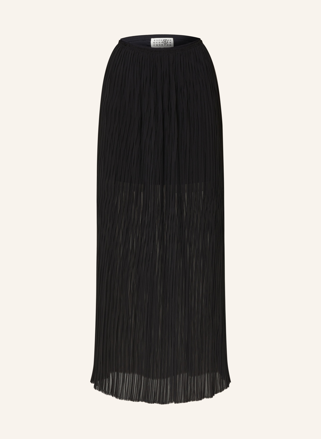 MM6 Maison Margiela Pleated skirt, Color: BLACK (Image 1)