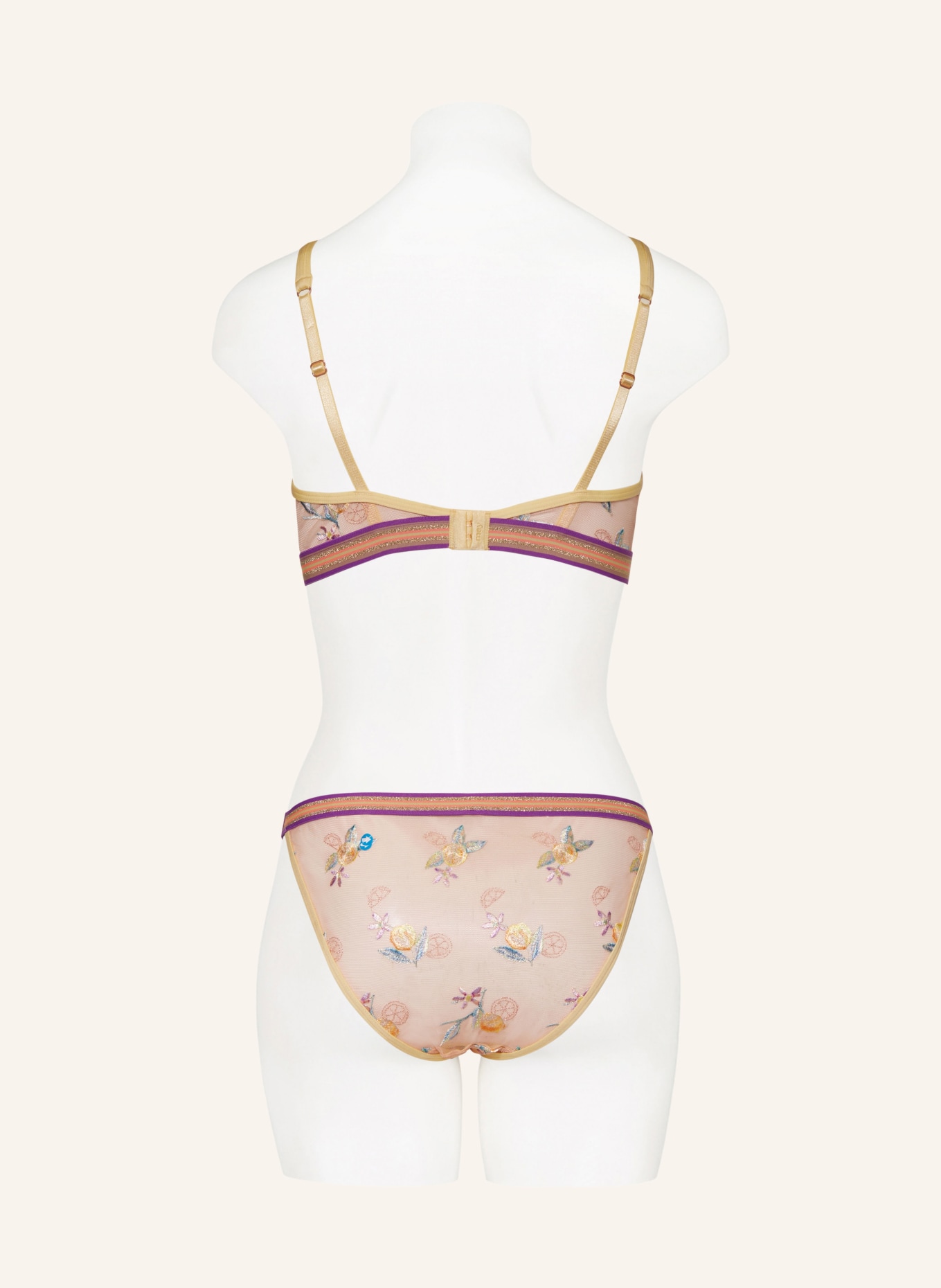 mey Triangle bra series POETRY LEMON with glitter thread, Color: LIGHT ORANGE/ YELLOW/ TEAL (Image 3)