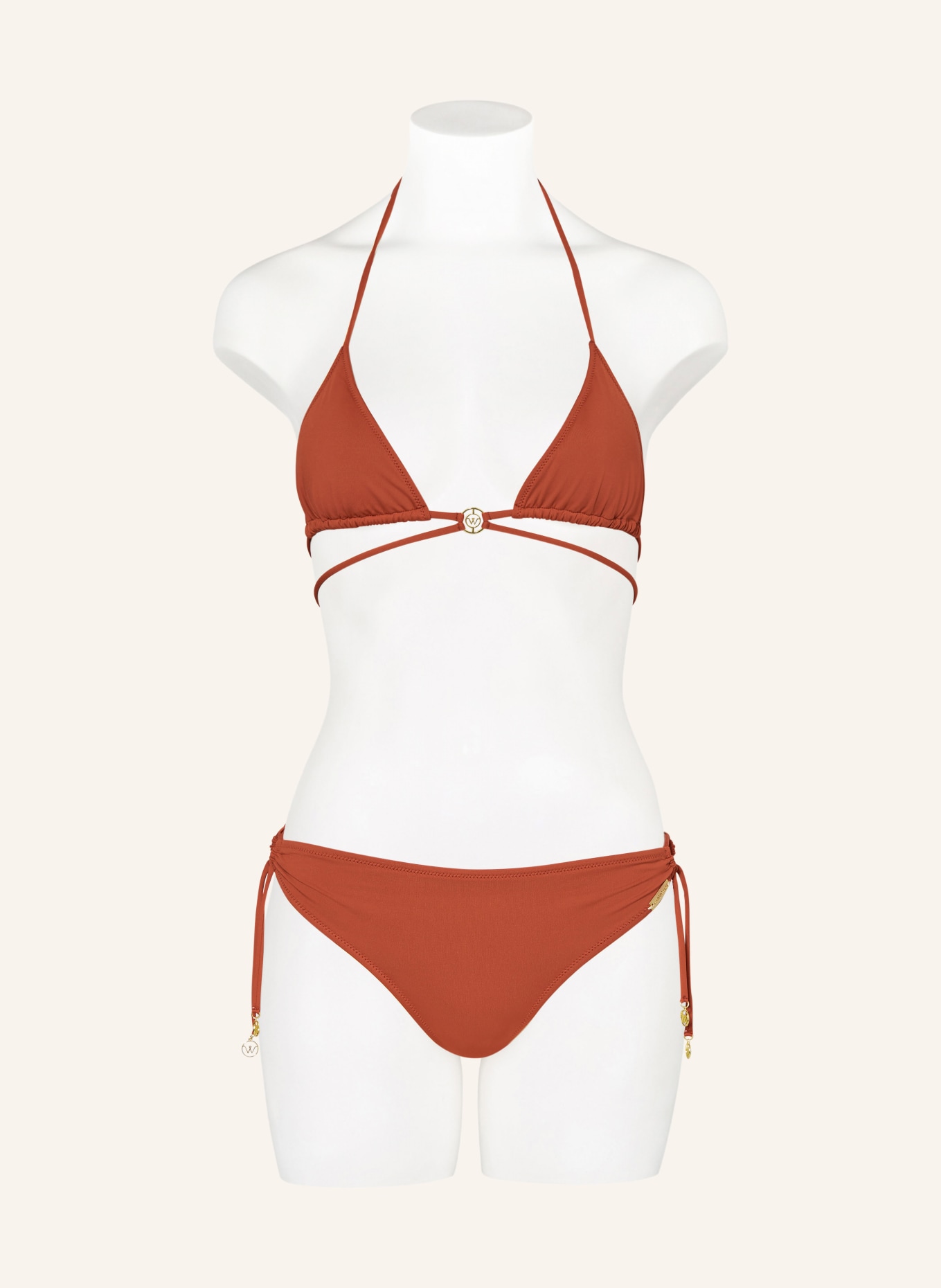 watercult Triangle bikini bottoms RIVIERA NOTES, Color: DARK ORANGE (Image 2)