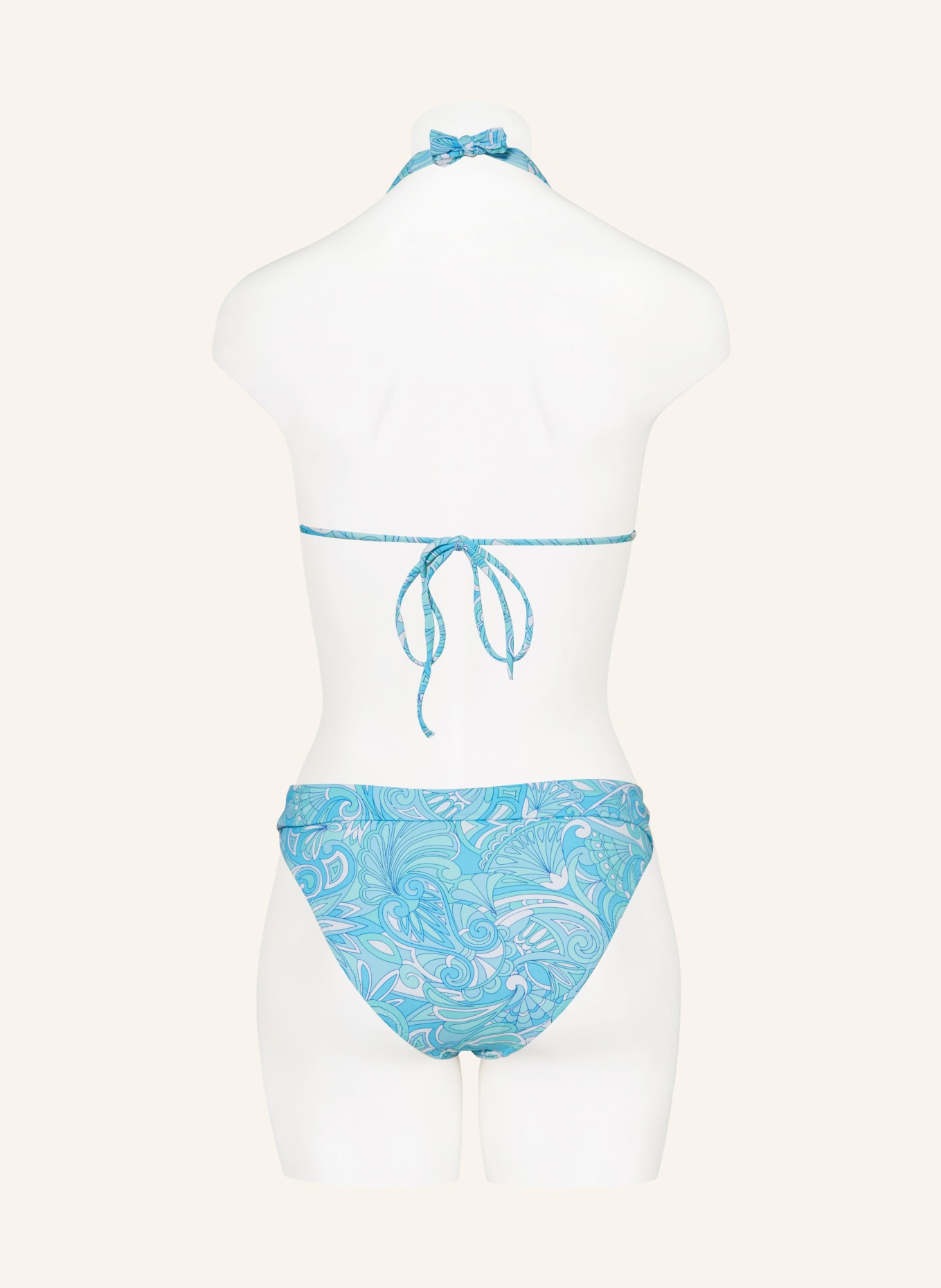 MELISSA ODABASH Triangle bikini GRENADA, Color: WHITE/ LIGHT BLUE/ MINT (Image 3)