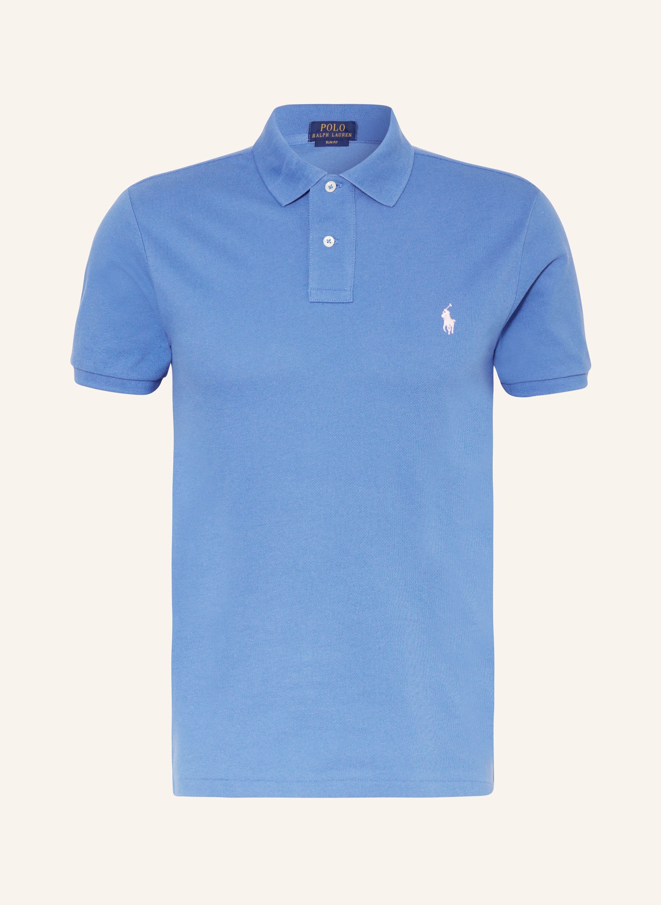 POLO RALPH LAUREN Piqué polo shirt slim fit, Color: BLUE (Image 1)