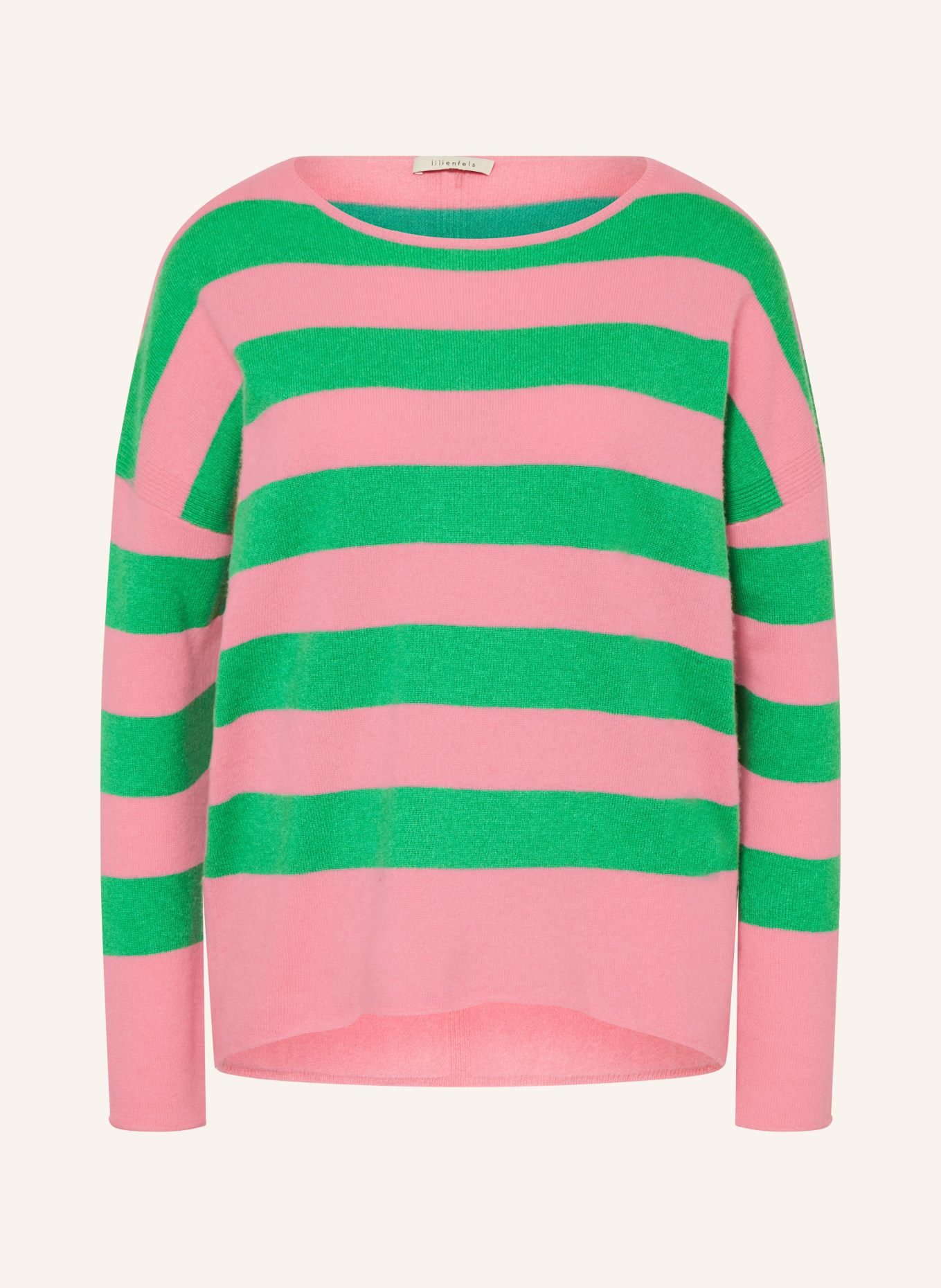 lilienfels Cashmere-Pullover, Farbe: ROSA/ GRÜN (Bild 1)
