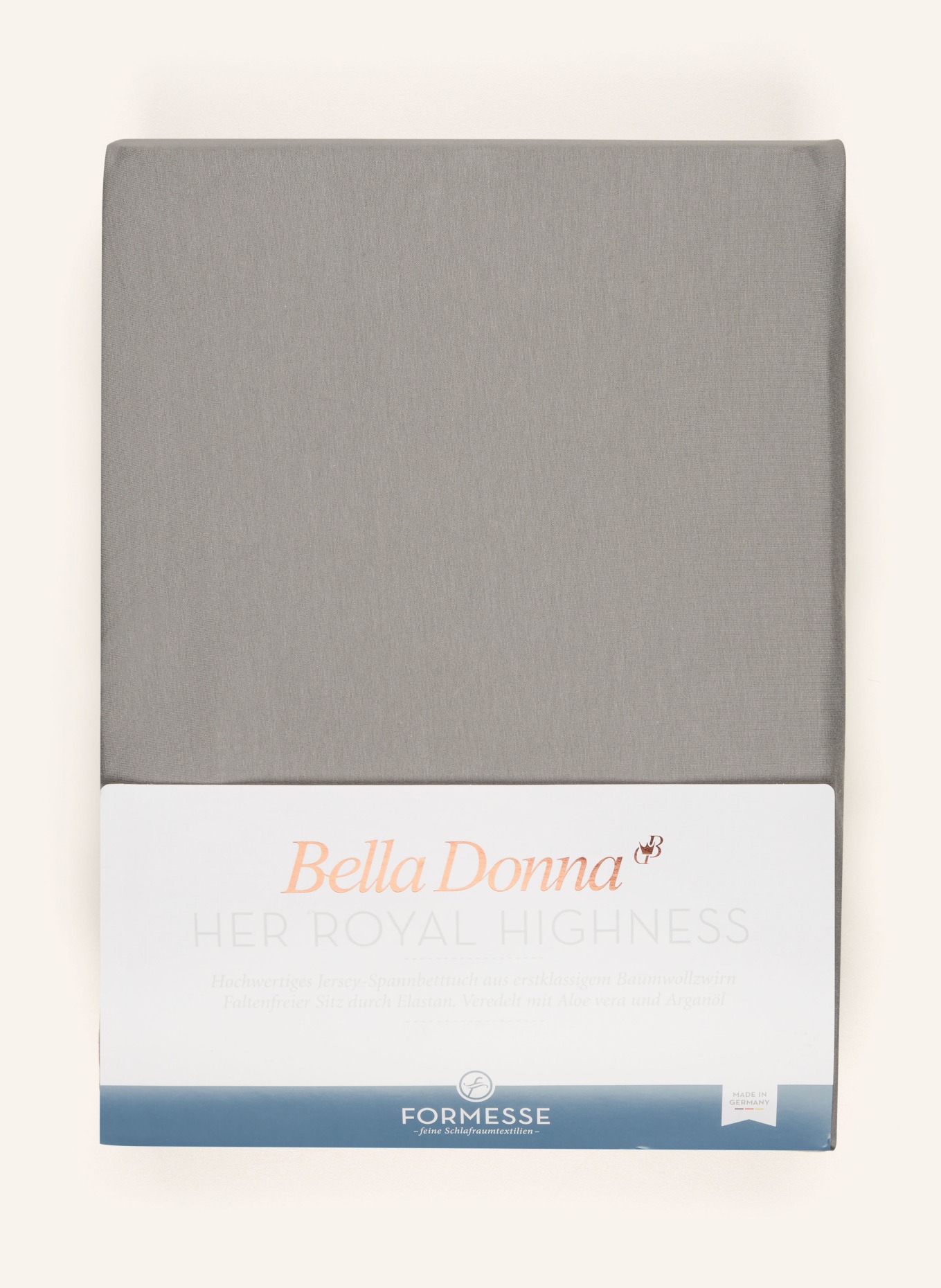 FORMESSE Boxspring-Spannbettlaken BELLA DONNA ALTO: GRAU