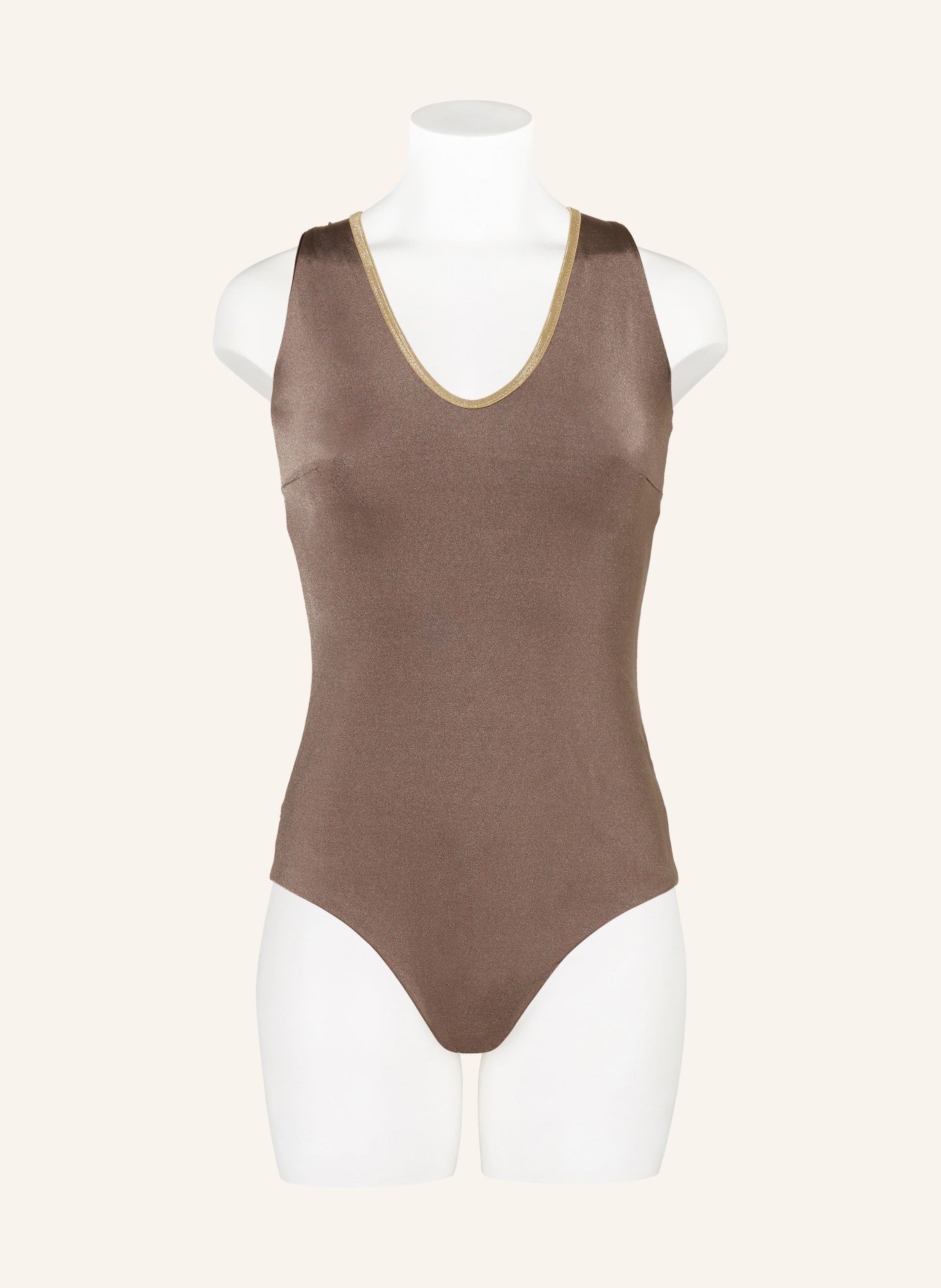 MYMARINI Swimsuit SHINE reversible , Color: BROWN (Image 2)
