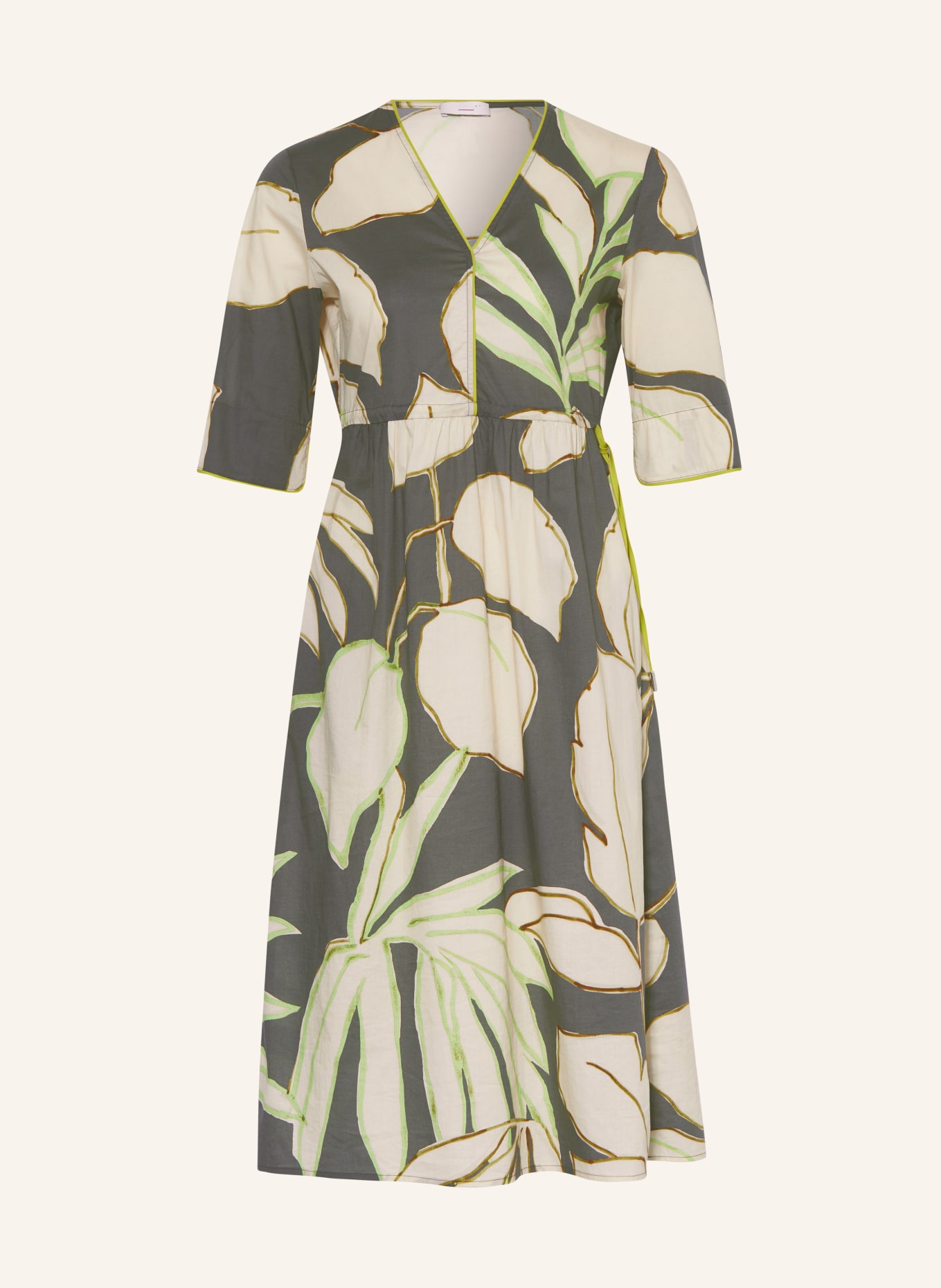 CINQUE Dress CIESTRELLA, Color: KHAKI/ CREAM/ LIGHT GREEN (Image 1)