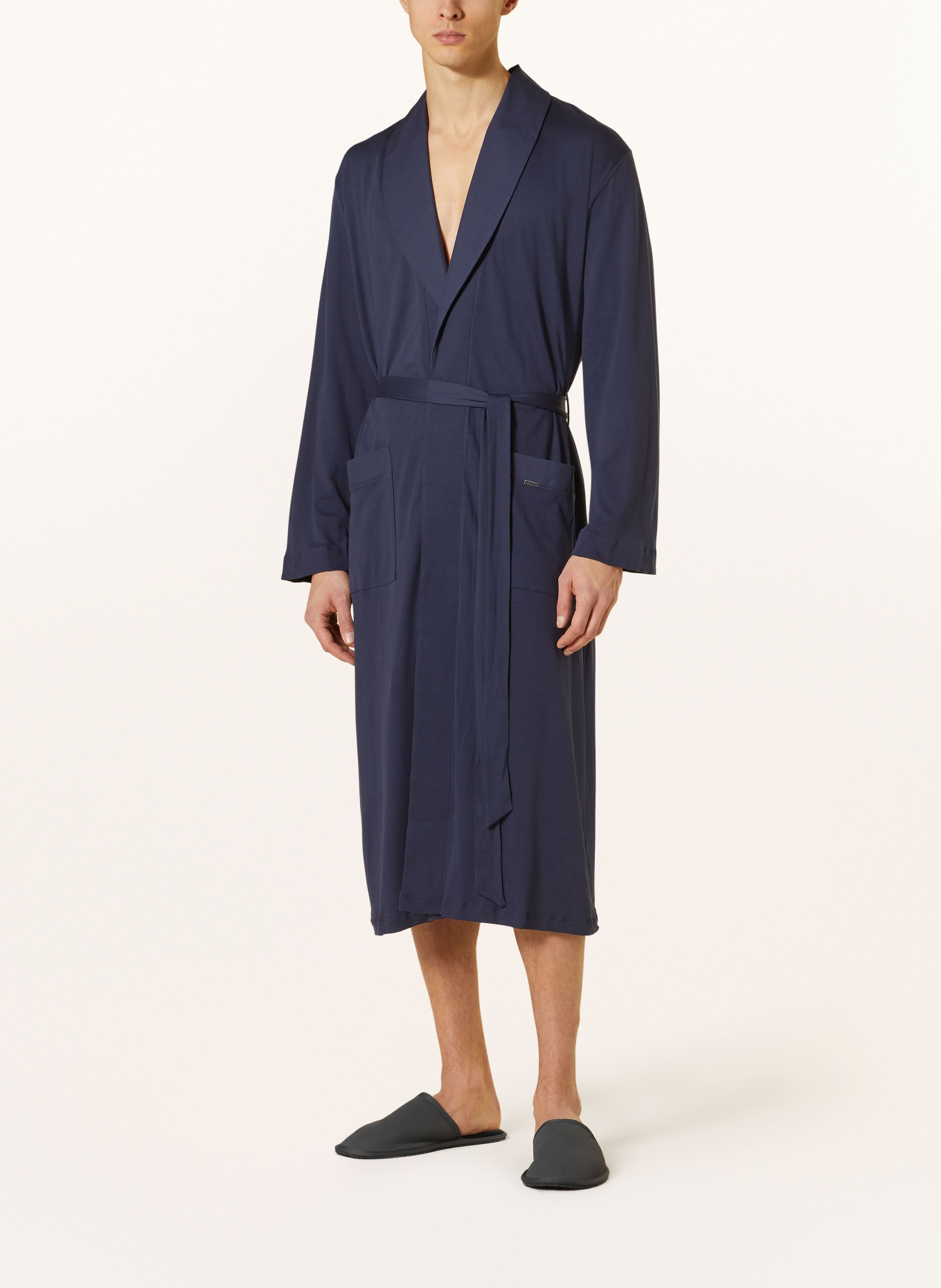 HANRO Men’s bathrobe NIGHT & DAY , Color: DARK BLUE (Image 2)