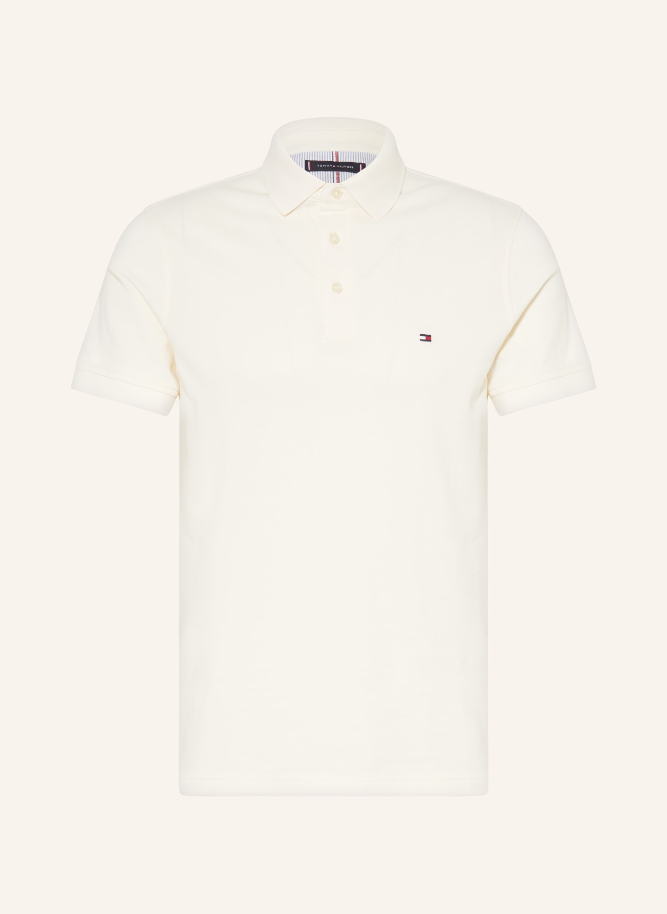 TOMMY HILFIGER Piqué-Poloshirt Slim Fit, Farbe: ECRU (Bild 1)