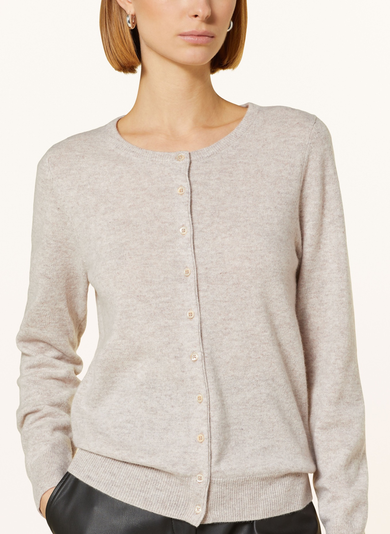 REPEAT Cashmere cardigan, Color: LIGHT BROWN (Image 4)