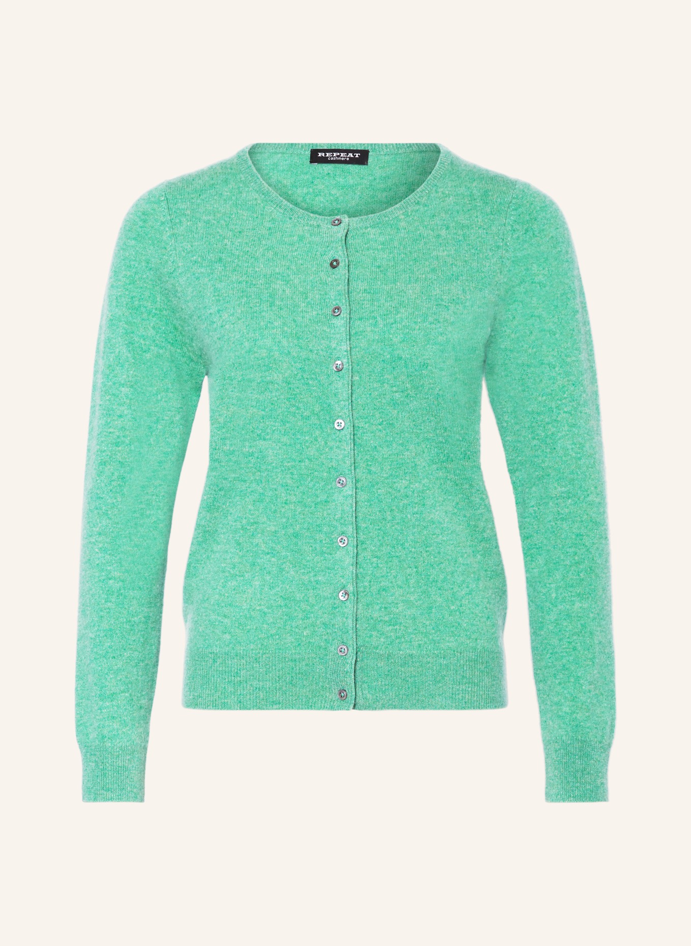 REPEAT Cashmere cardigan, Color: GREEN (Image 1)